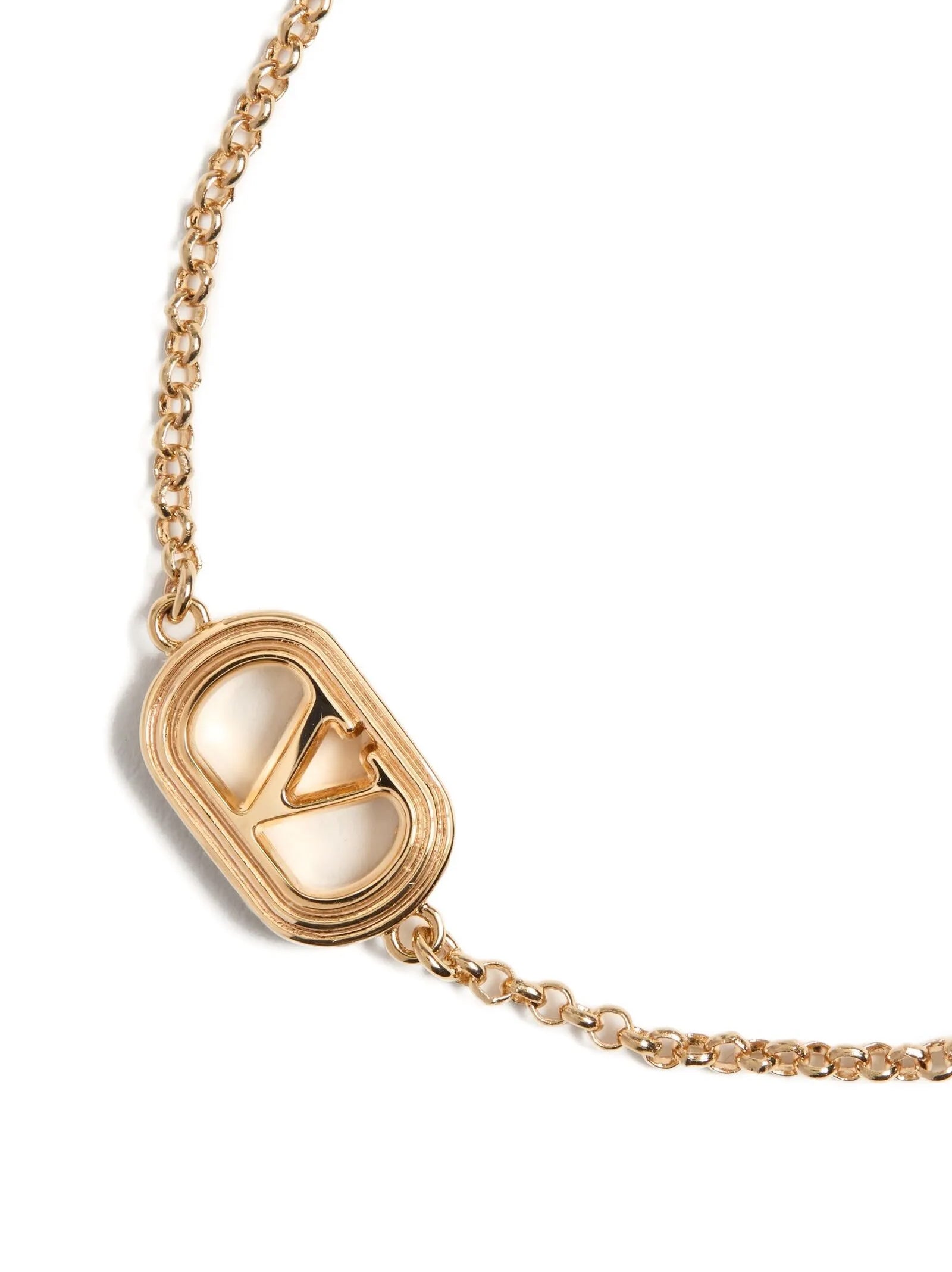 Valentino Garavani Ovalette Gold Stainless Steel Bracelet - Luxury Accessory