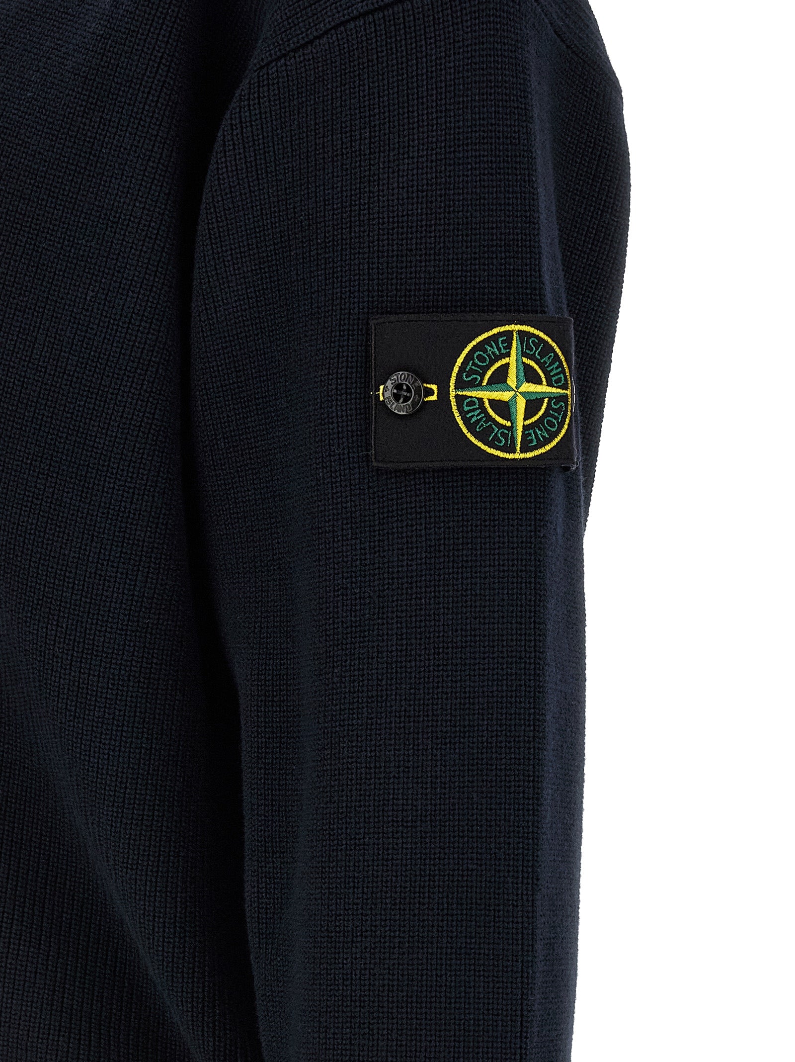 Stone Island Blue Cotton Cardigan - Luxury Sustainable Fashion