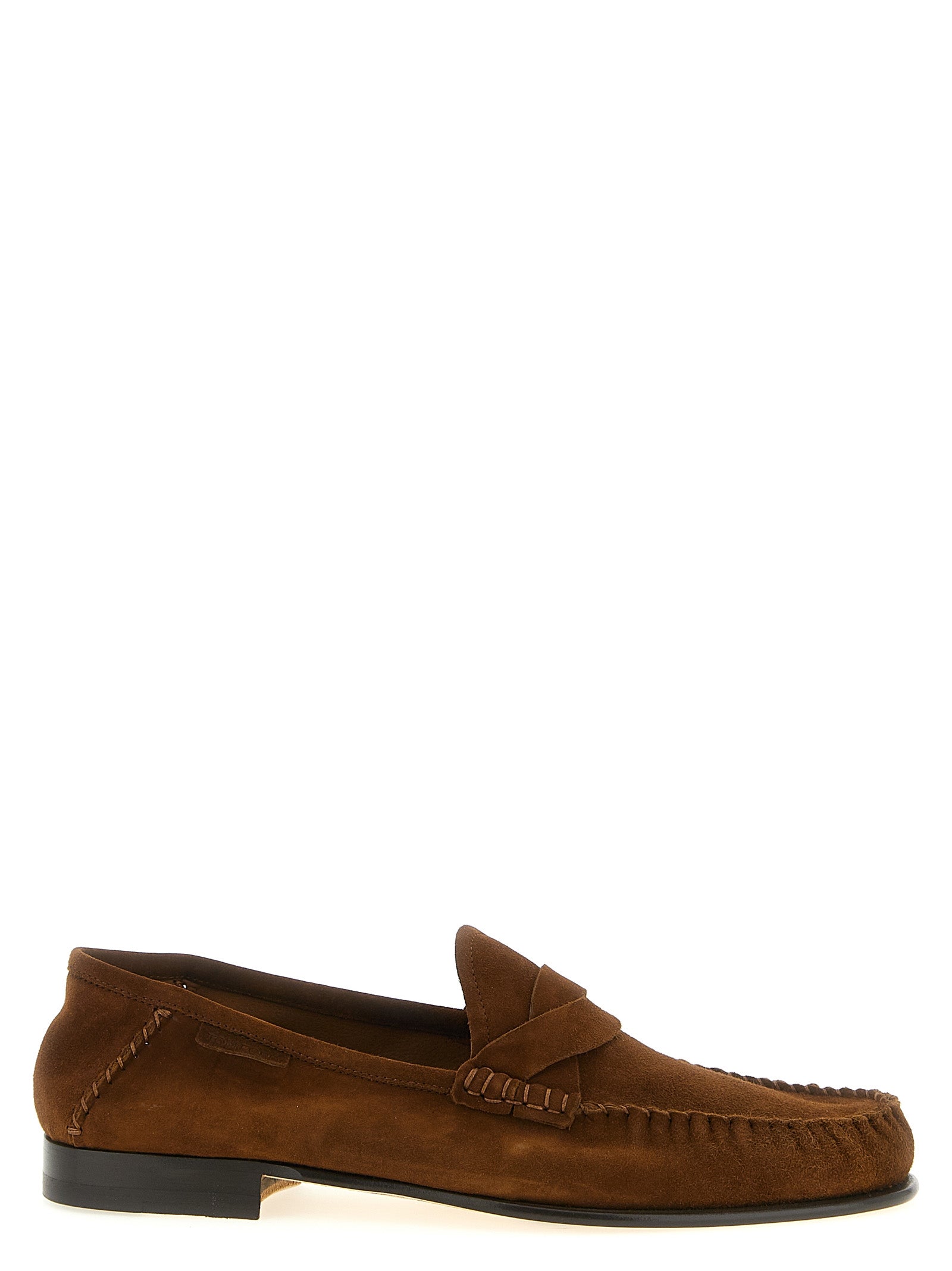 Tom Ford Brown Suede Leather Slip-On Loafers - Artisanal Luxury