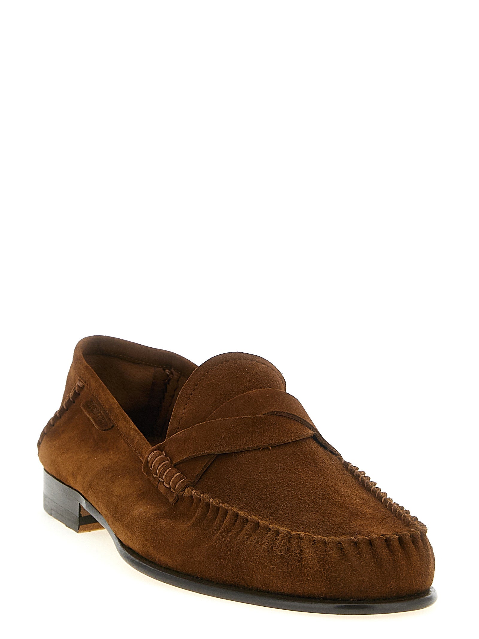 Tom Ford Brown Suede Leather Slip-On Loafers - Timeless Luxury