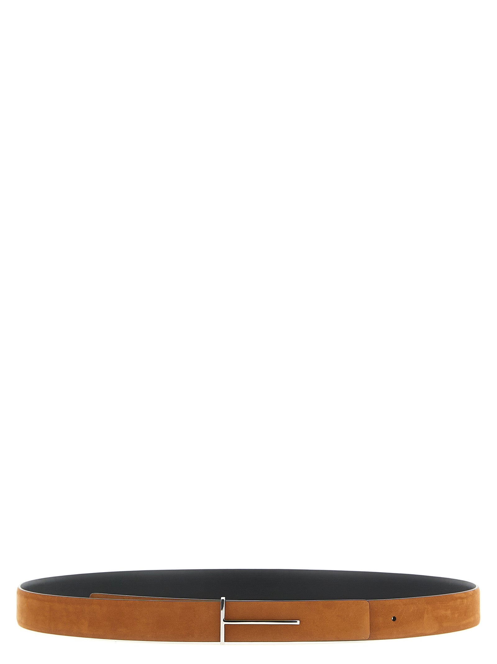 Indulge in the TOM FORD Multicolor Leather Regular Belt, a masterpiece of reversible nubuck and smooth leather, embodying timeless elegance for the discerning individual.