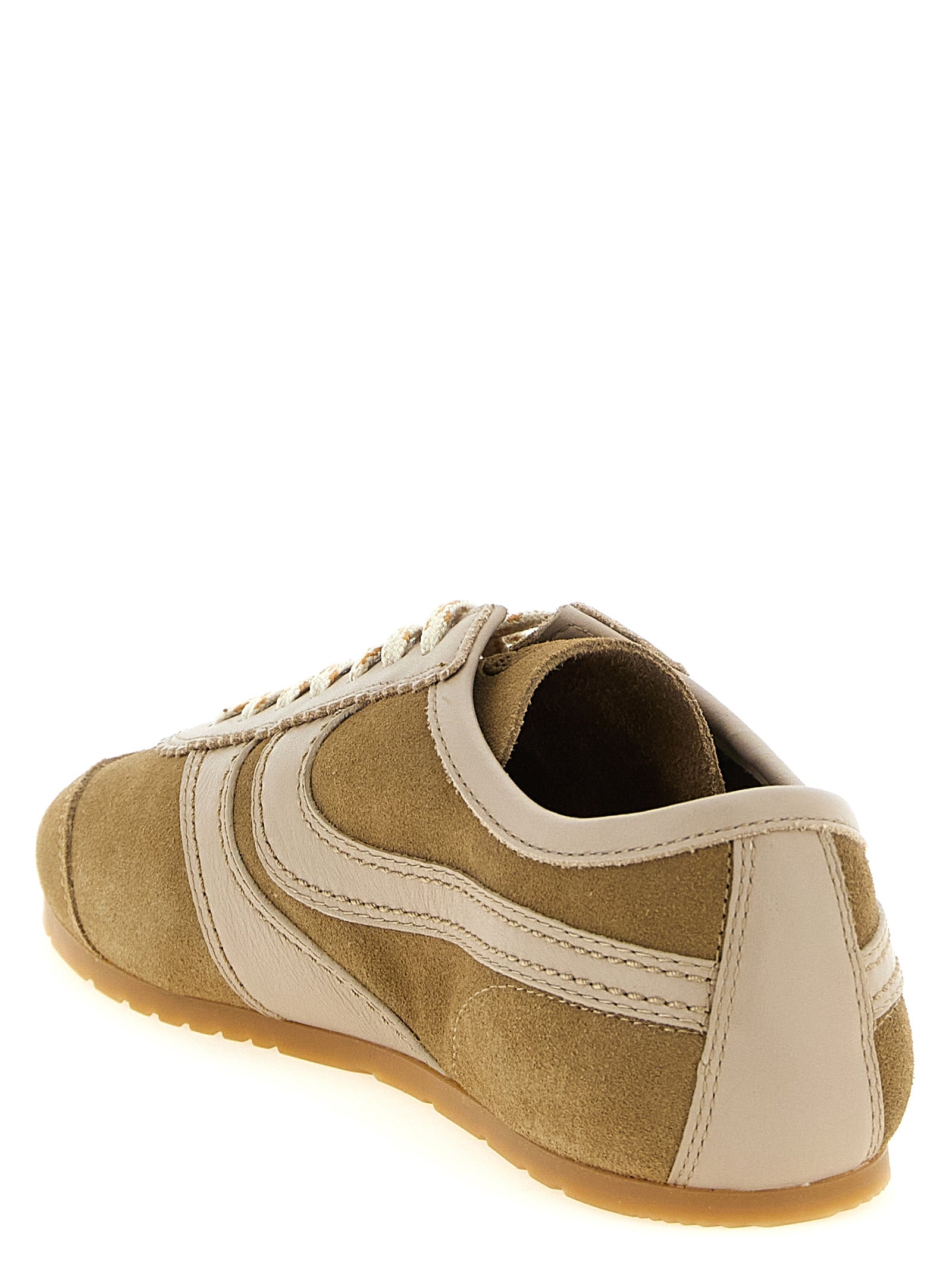 Dries Van Noten Beige Calfskin Sneakers