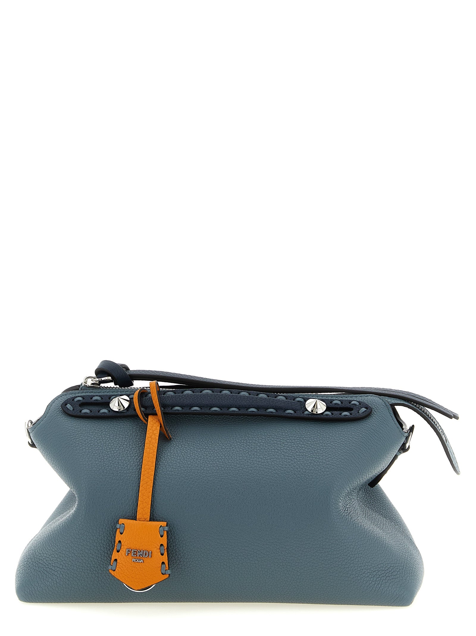 Experience the allure of the Fendi Blue Calfskin Handbag, a masterpiece of artisanal craftsmanship in luxurious calfskin, redefining elegance for the discerning individual.