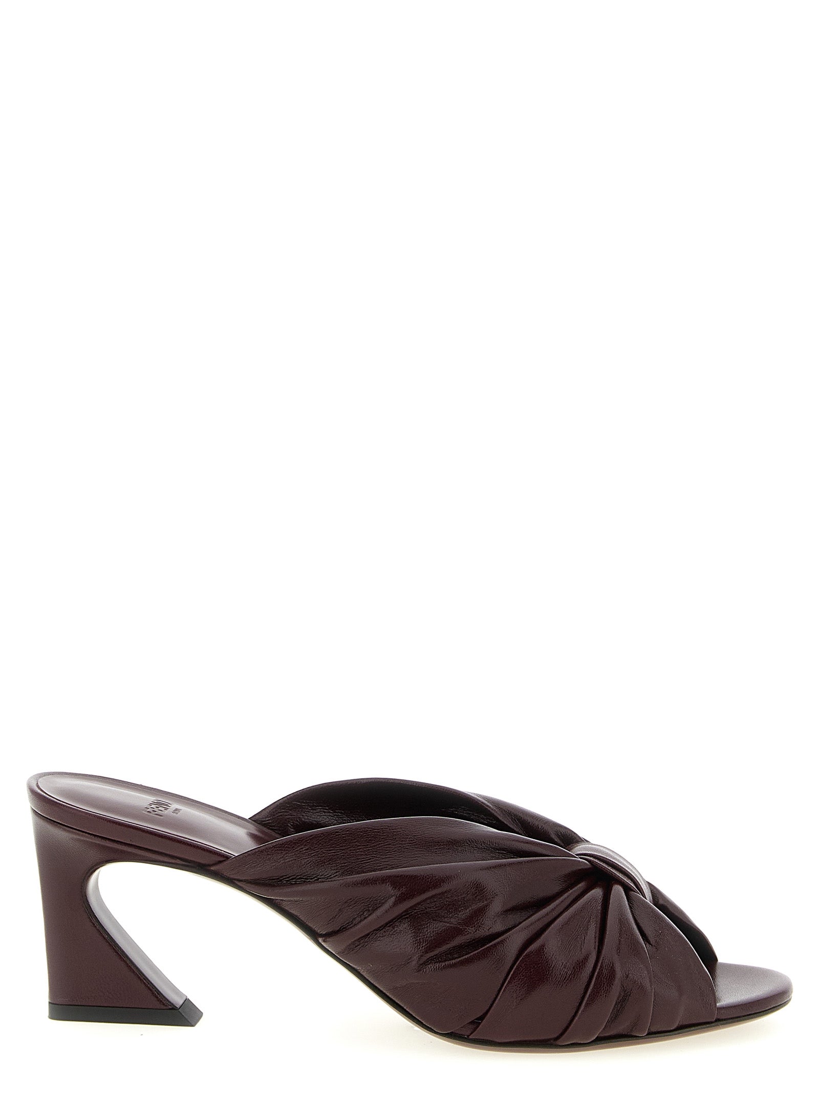Fendi Bordeaux Lamb Leather Platform Sandals - Timeless Elegance