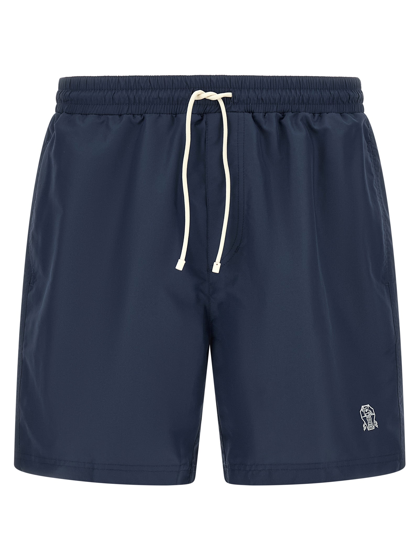 Indulge in the refined luxury of Brunello Cucinelli Blue Polyester Swim Shorts, crafted in Italy with exquisite details that elevate your summer style to new heights.
