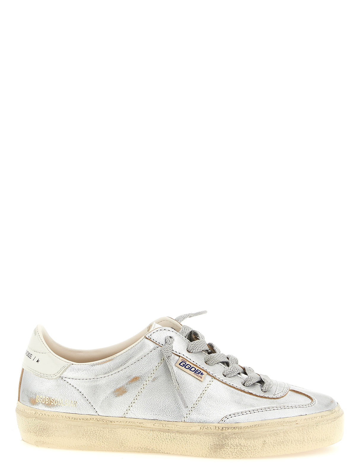 Golden Goose Silver Cowhide Low Top Sneakers - Elevate Your Elegance