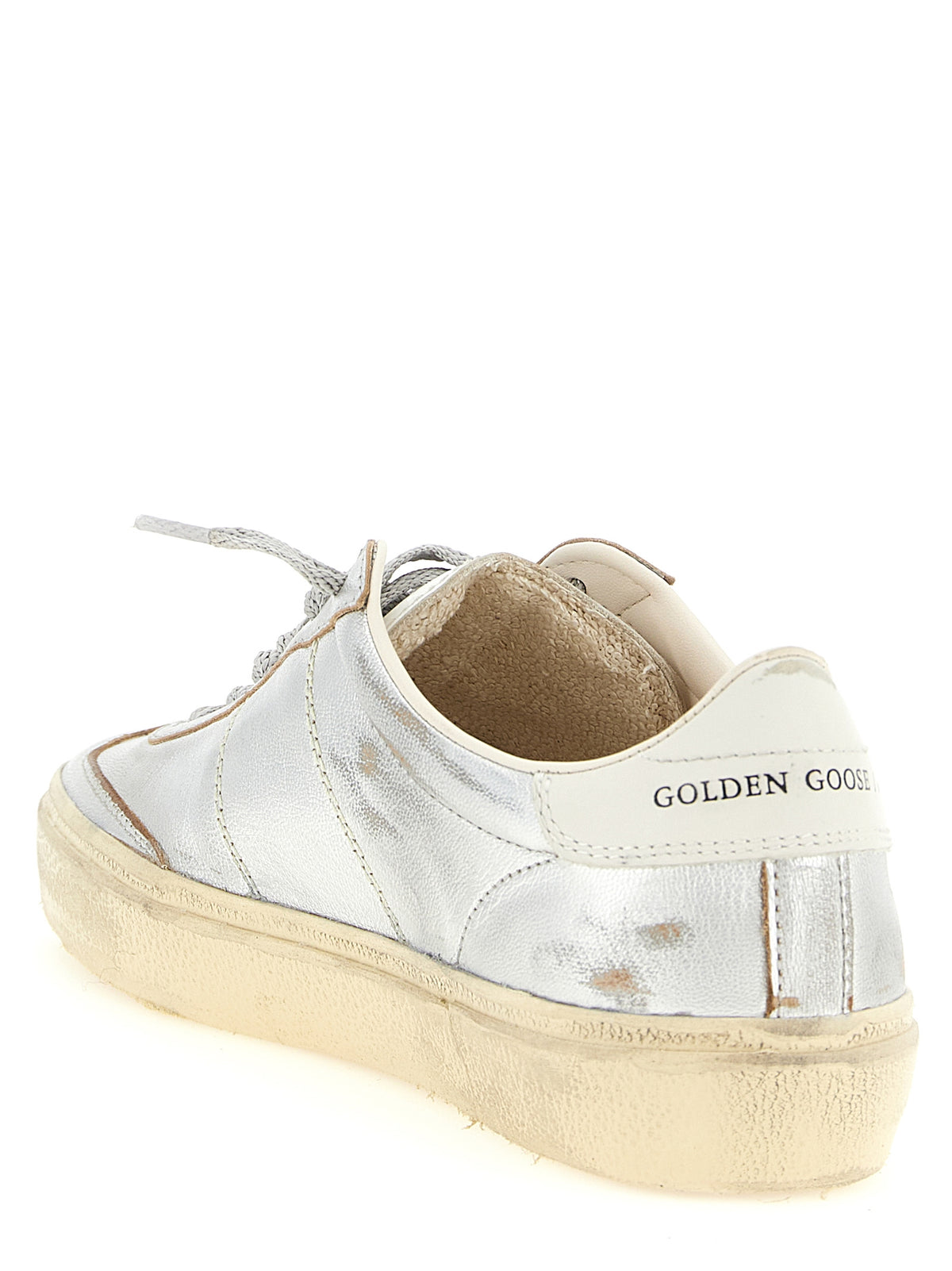 Golden Goose Silver Cowhide Low Top Sneakers - Luxury Footwear