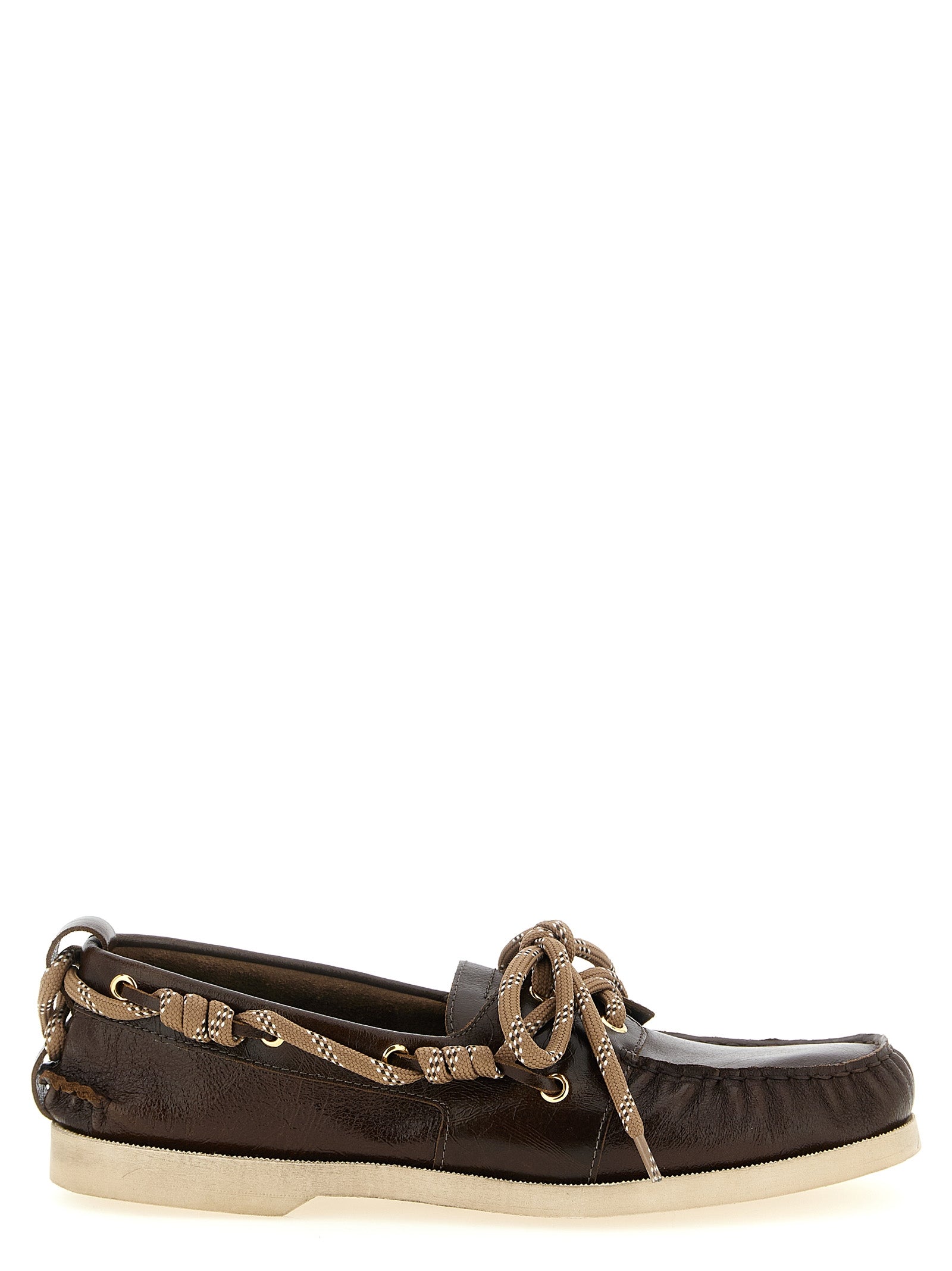 Golden Goose Brown Cowhide Slip-On Loafers