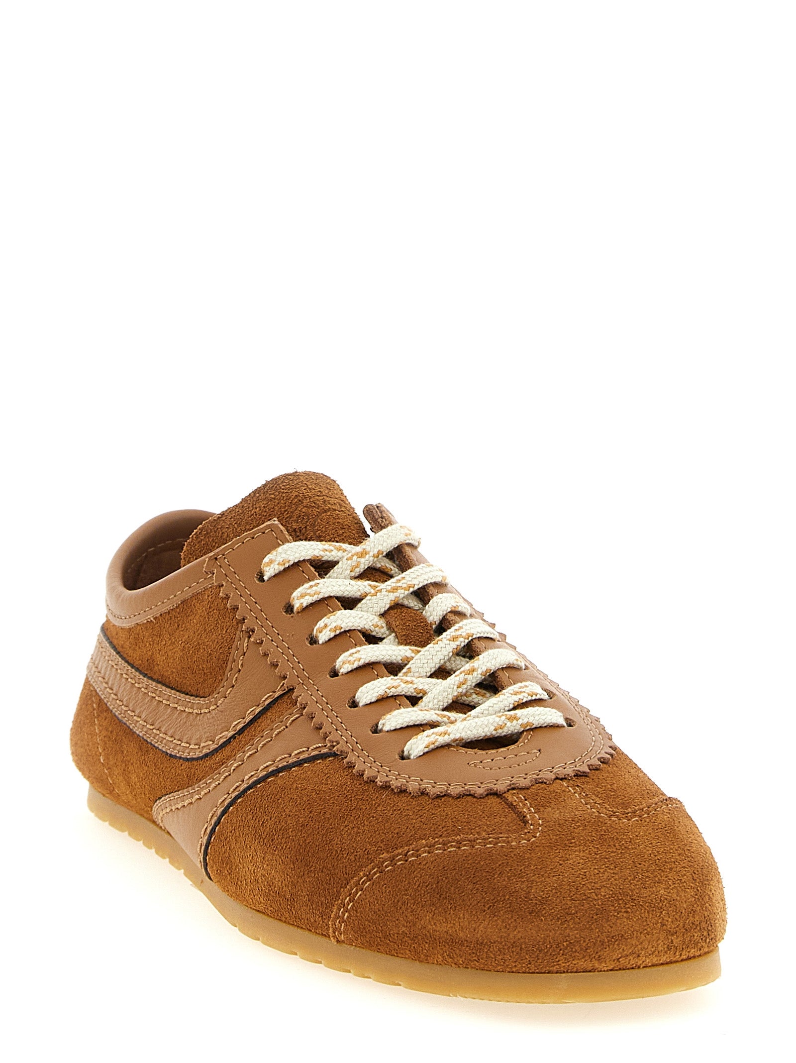 Dries Van Noten Brown Calfskin Sneakers