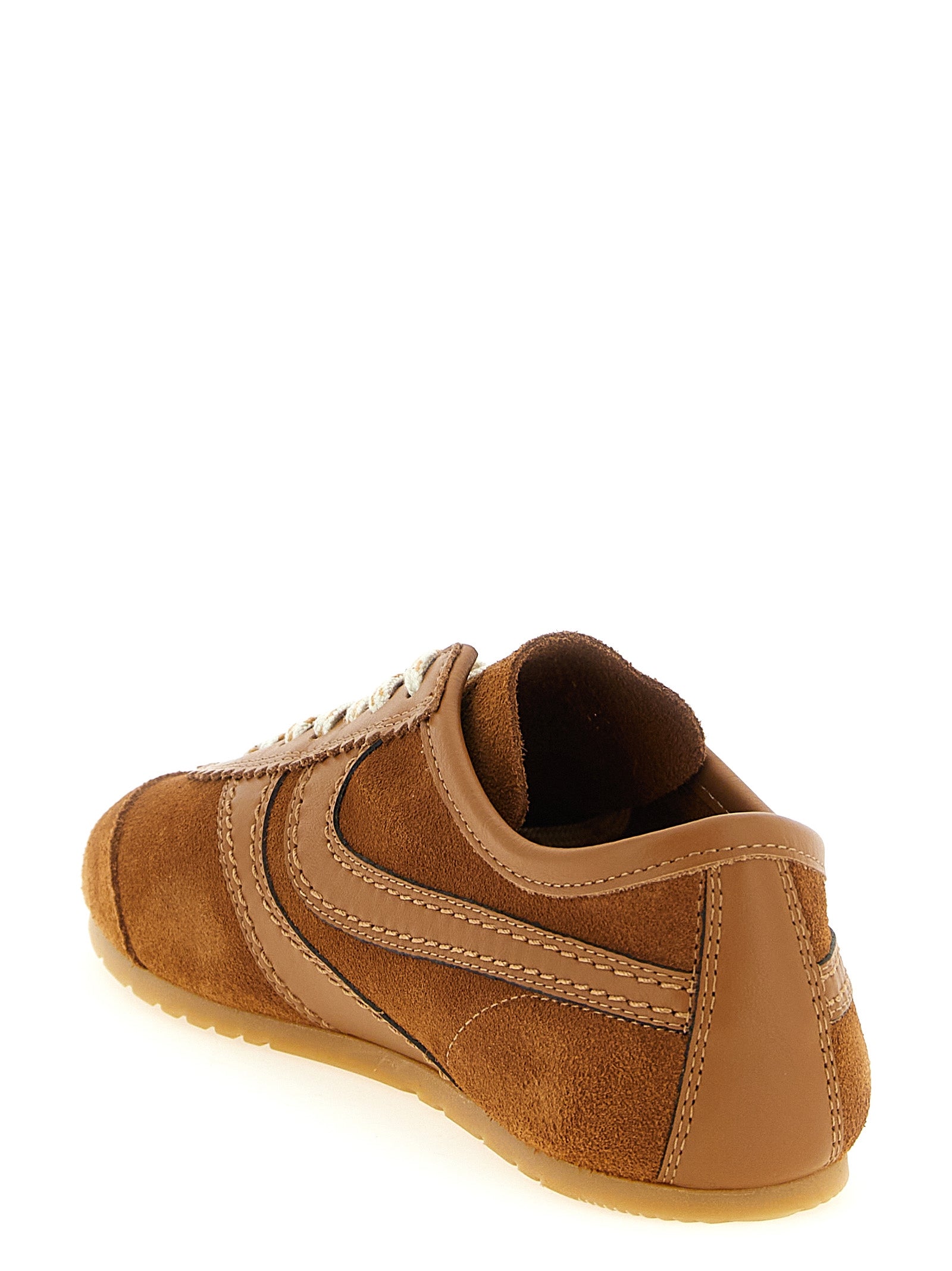 Dries Van Noten Brown Calfskin Sneakers