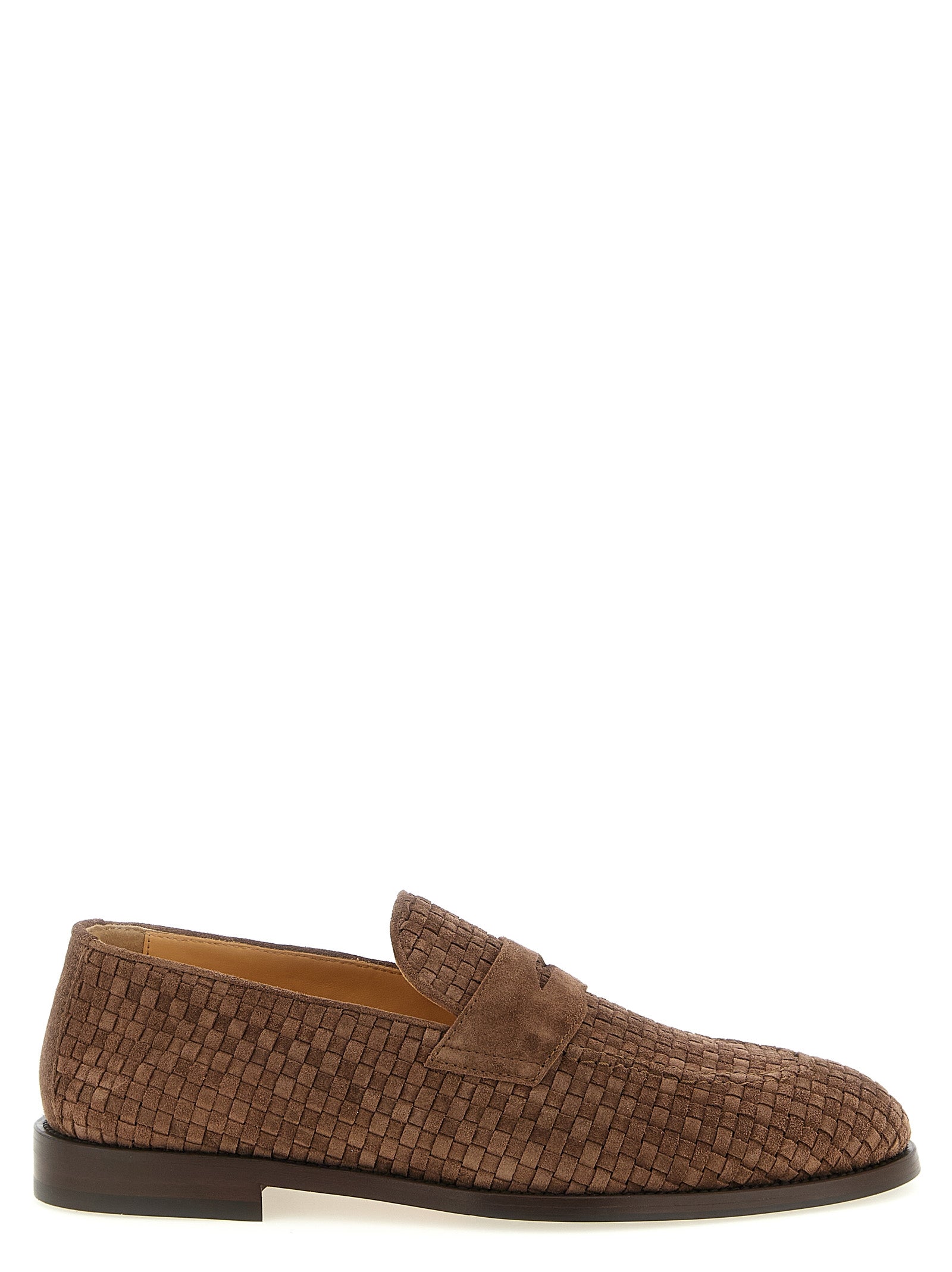 Experience the allure of Brunello Cucinelli's brown calfskin slip-on loafers, where exquisite Italian craftsmanship meets timeless elegance for the modern connoisseur.