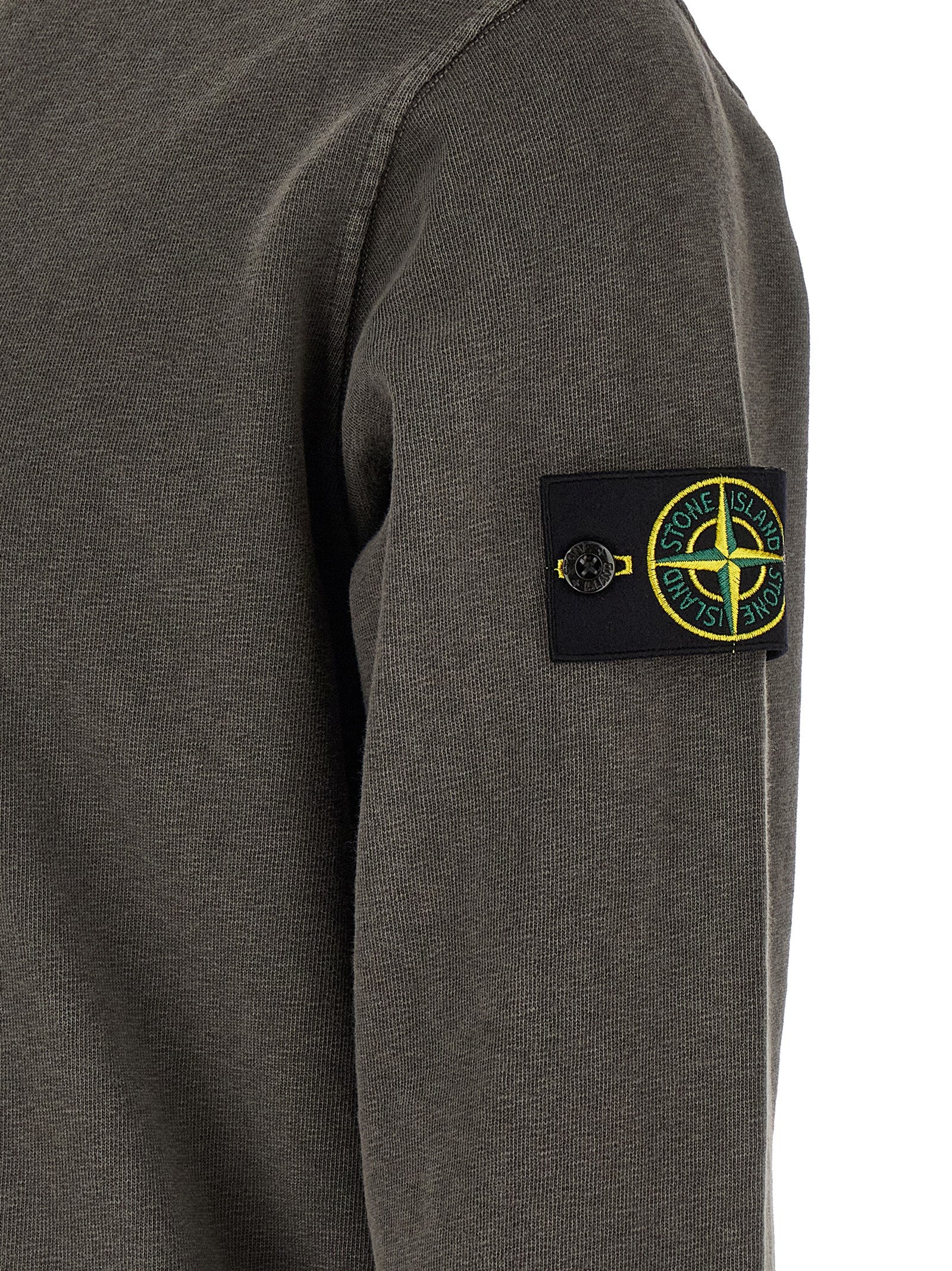 Stone Island Brown Cotton Sweatshirt