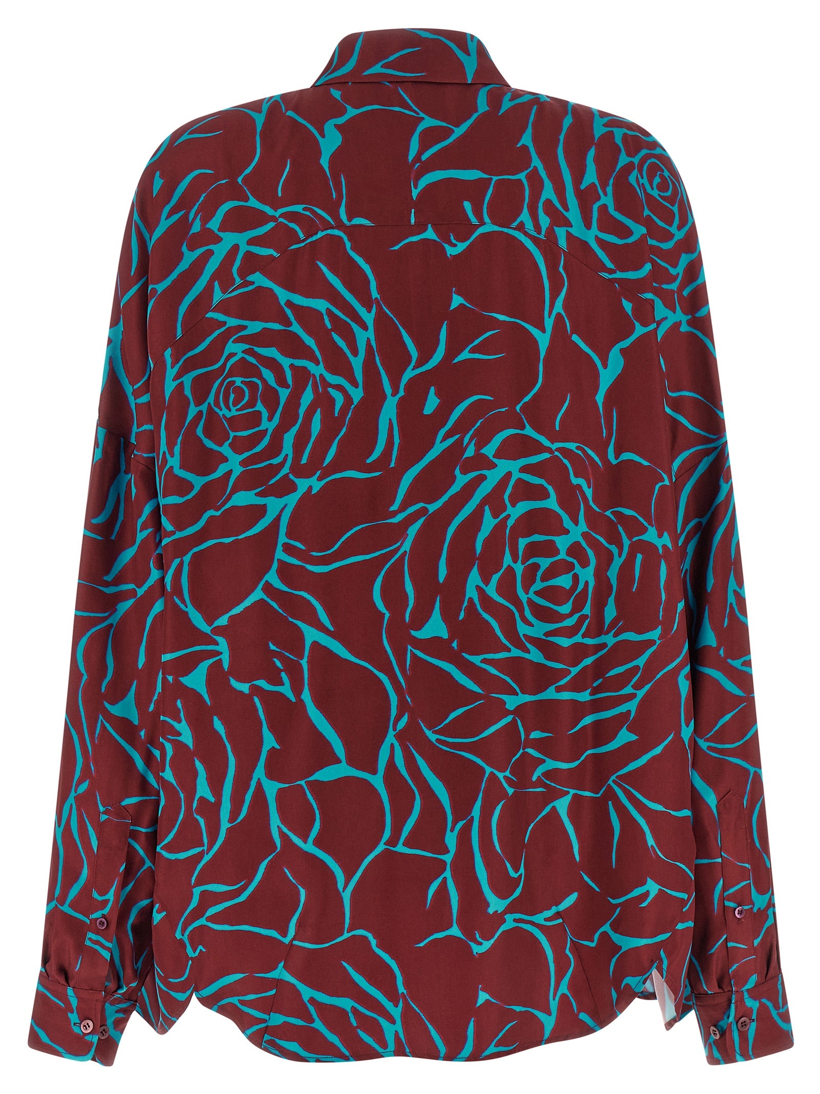 Dries Van Noten Bordeaux Viscose Blouse - Effortless Elegance