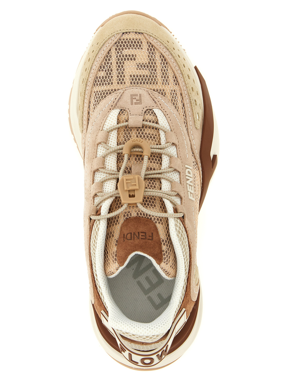 Indulge in the exquisite allure of Fendi's Multicolor Polyamide Athletic Sneakers, where luxurious tech mesh meets timeless suede, elevating your street style to new heights.