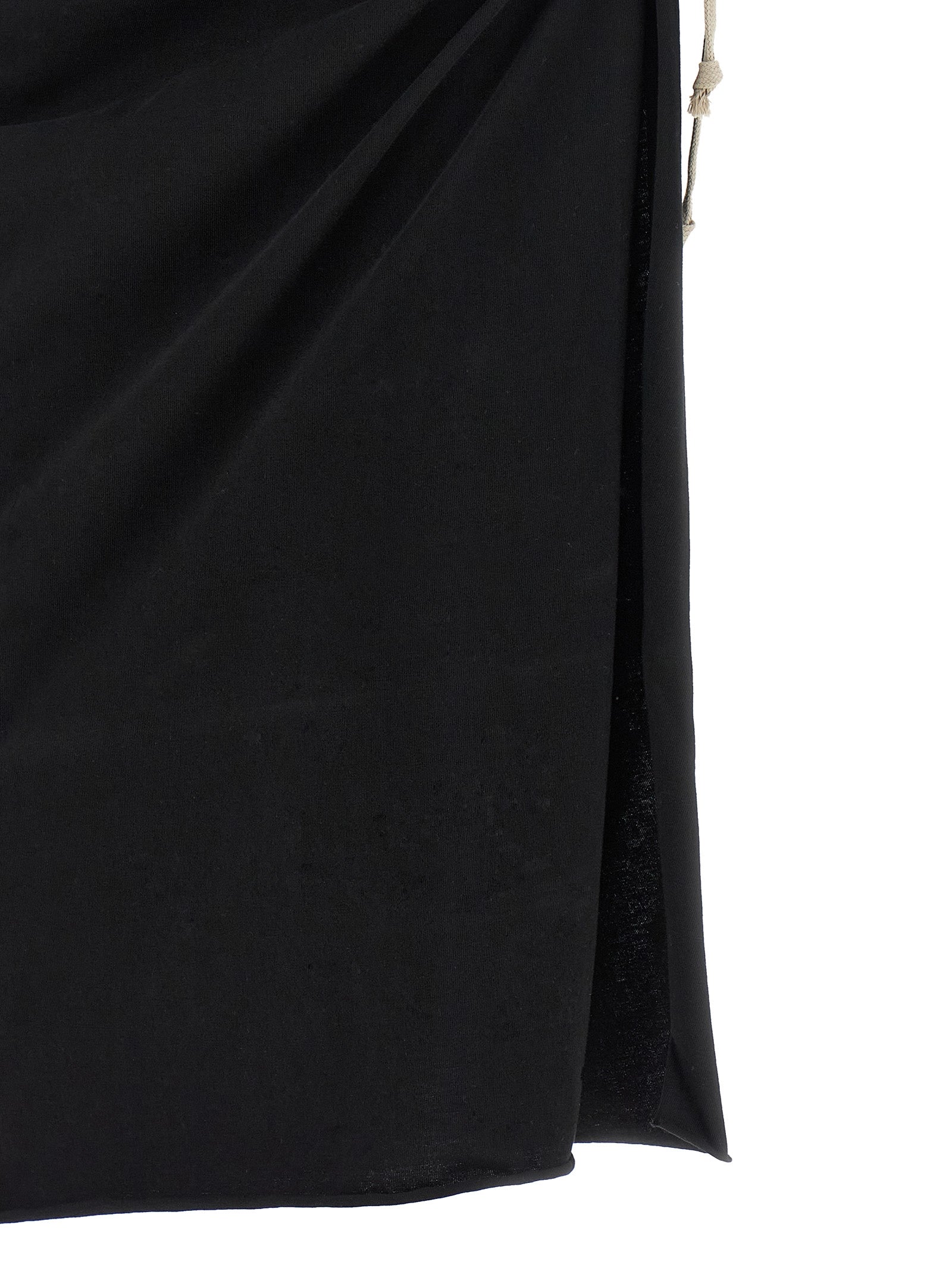 Rick Owens Black Cotton Midi Skirt