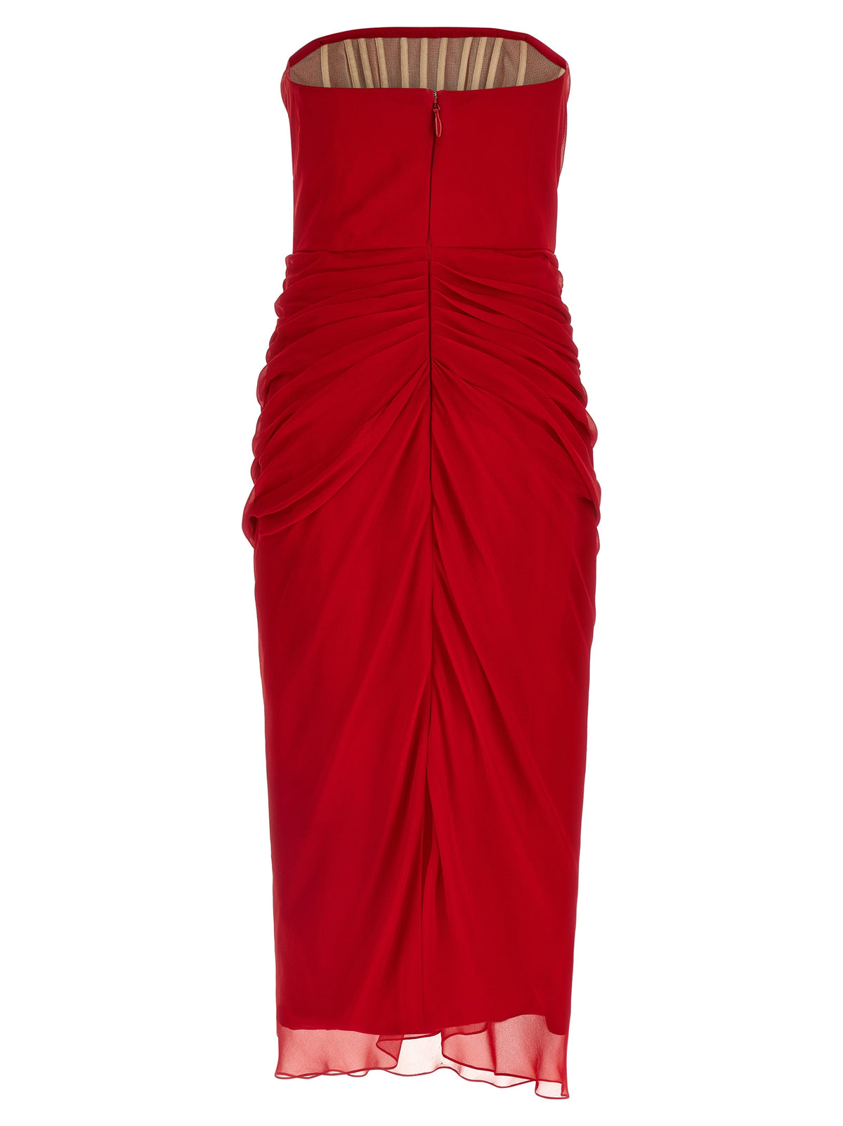 Carolina Herrera Multicolor Silk Midi Dress - Exquisite Luxury