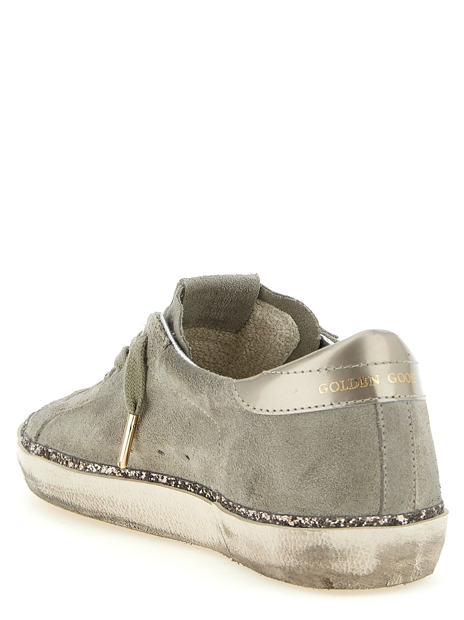 Golden Goose Gray Cowhide Low Top Sneakers
