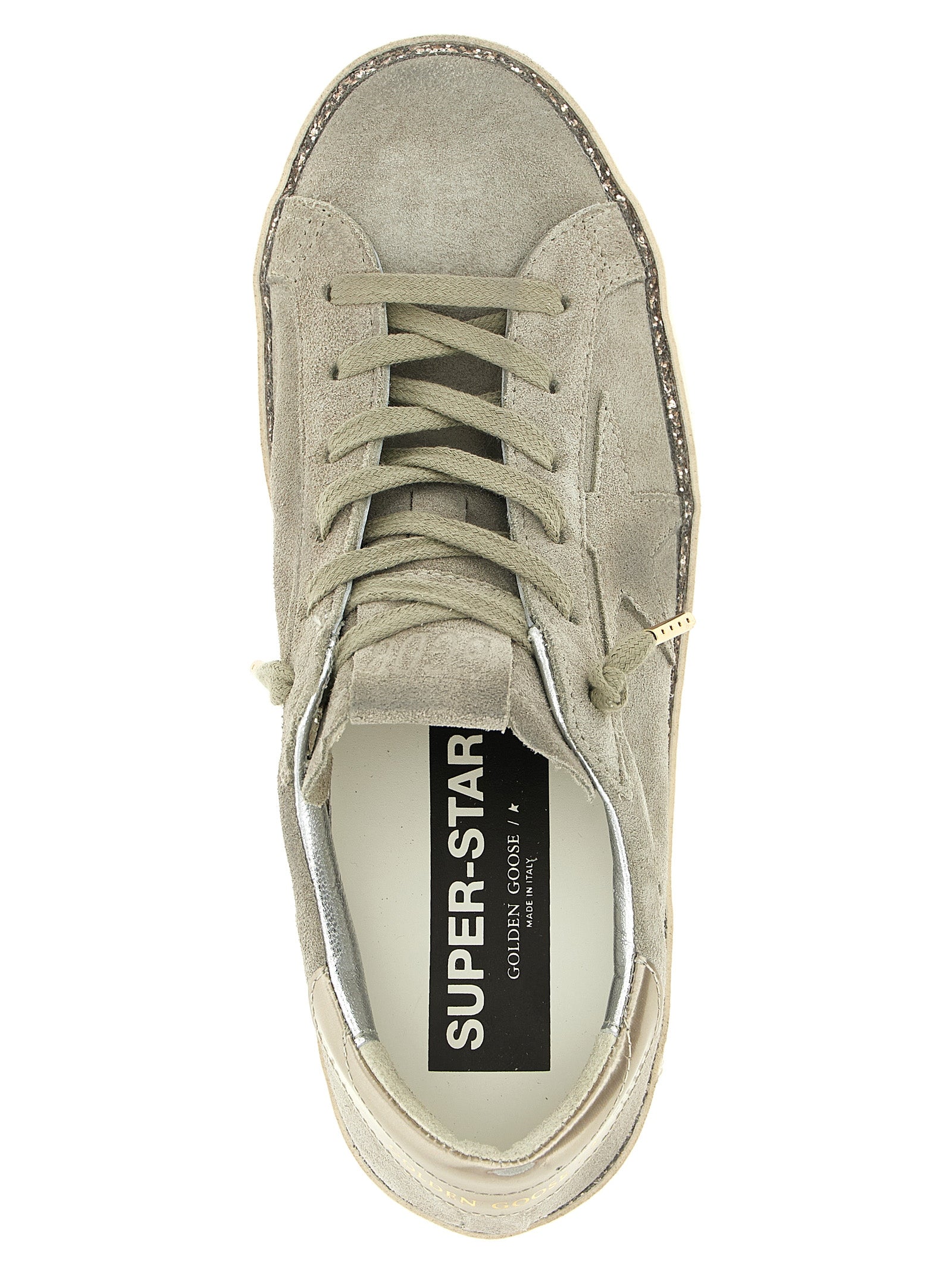 Golden Goose Gray Cowhide Low Top Sneakers