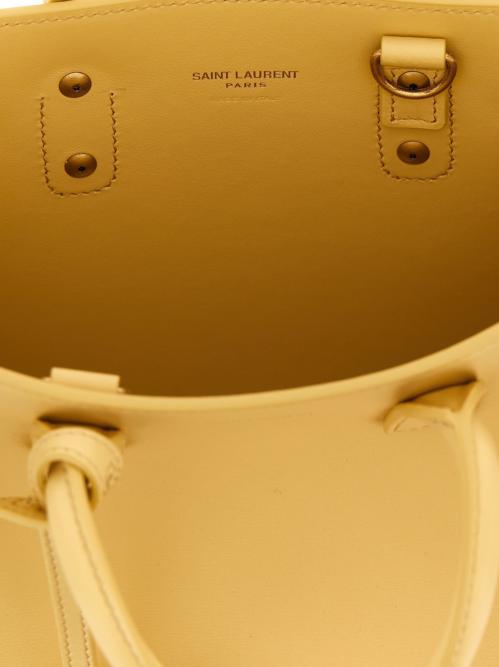 Saint Laurent Bicolor Calfskin Handbag