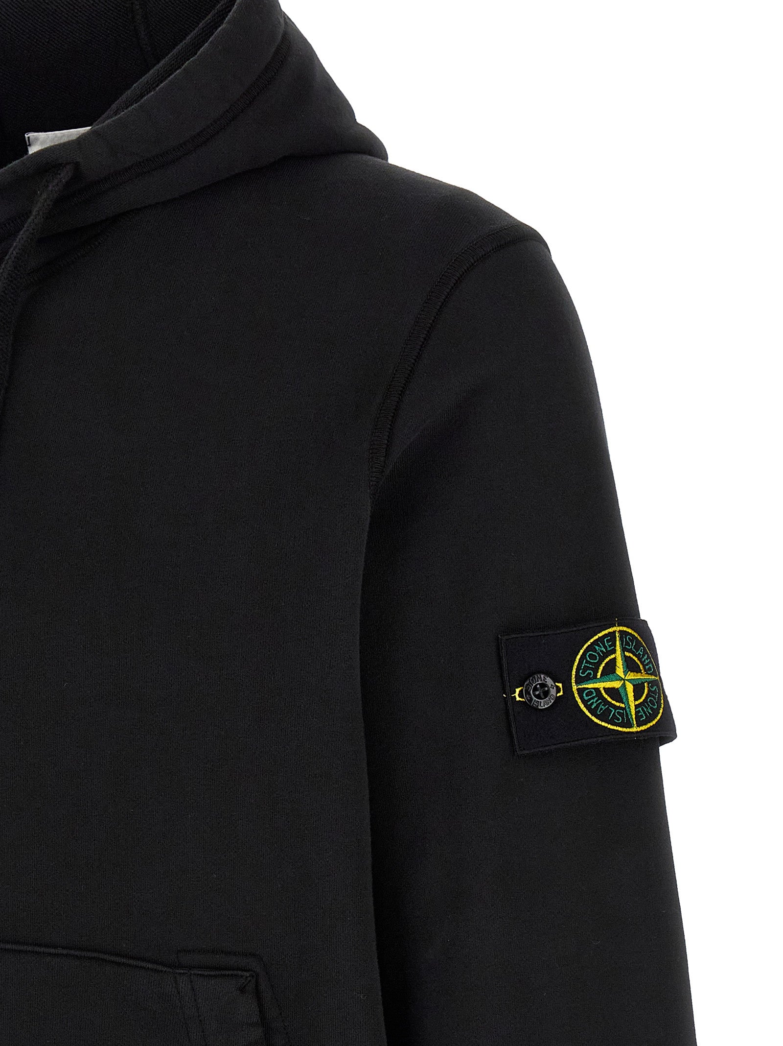 Stone Island Black Cotton Sweatshirt - Luxury Streetwear Essential