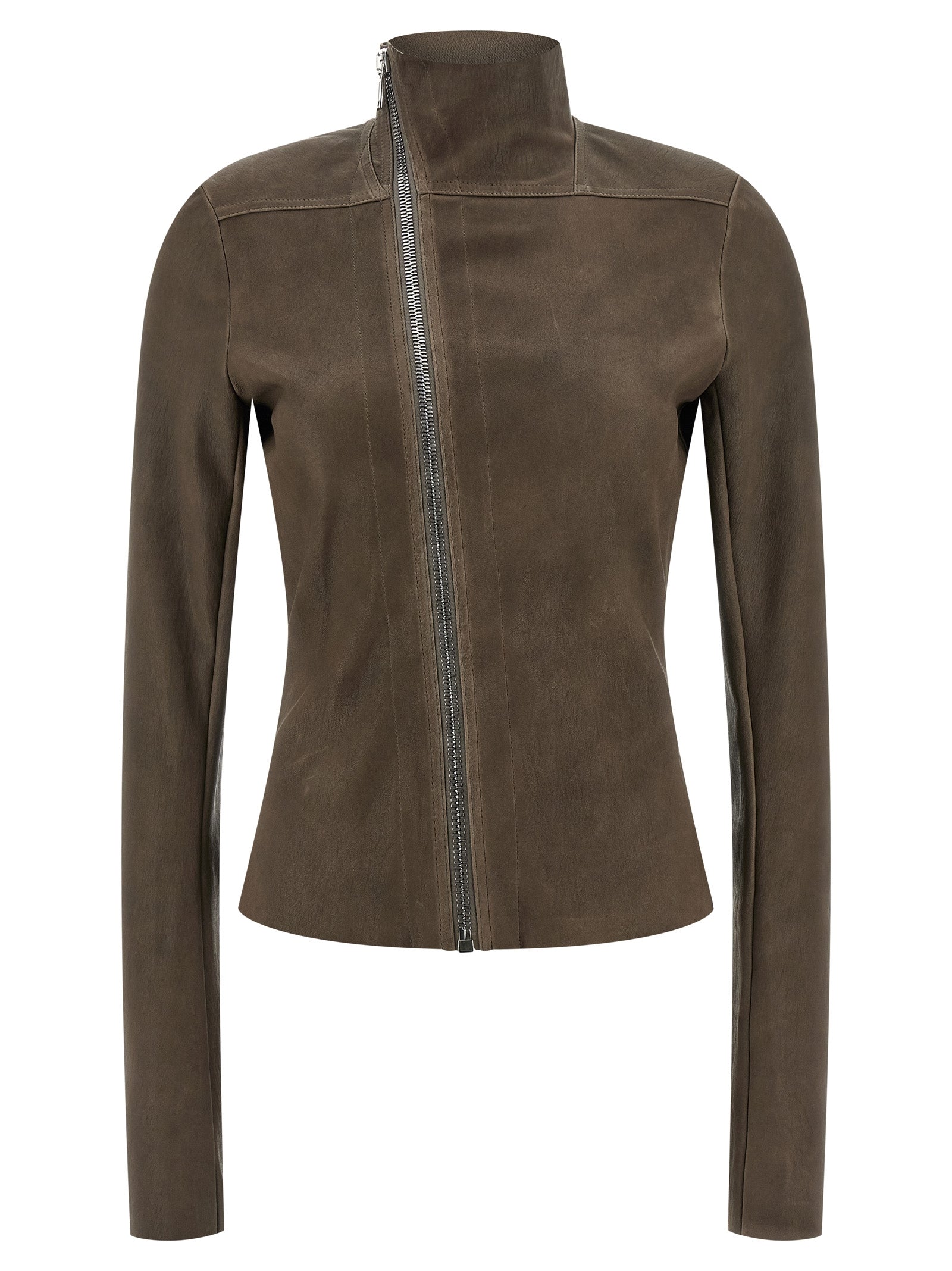 Rick Owens Brown Leather Leather Jacket