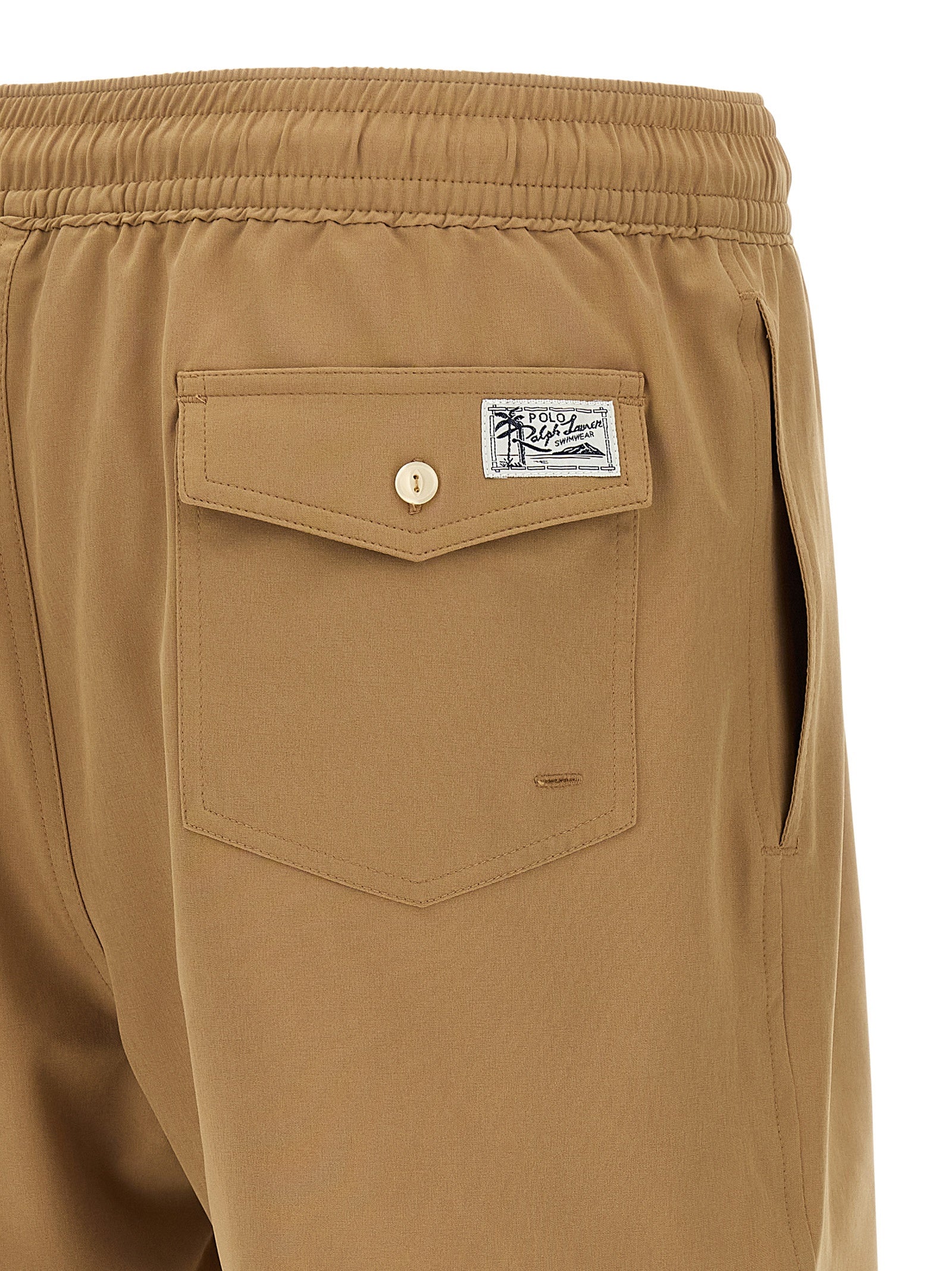 Polo Ralph Lauren Beige Polyester Shorts - Effortless Luxury Swimwear