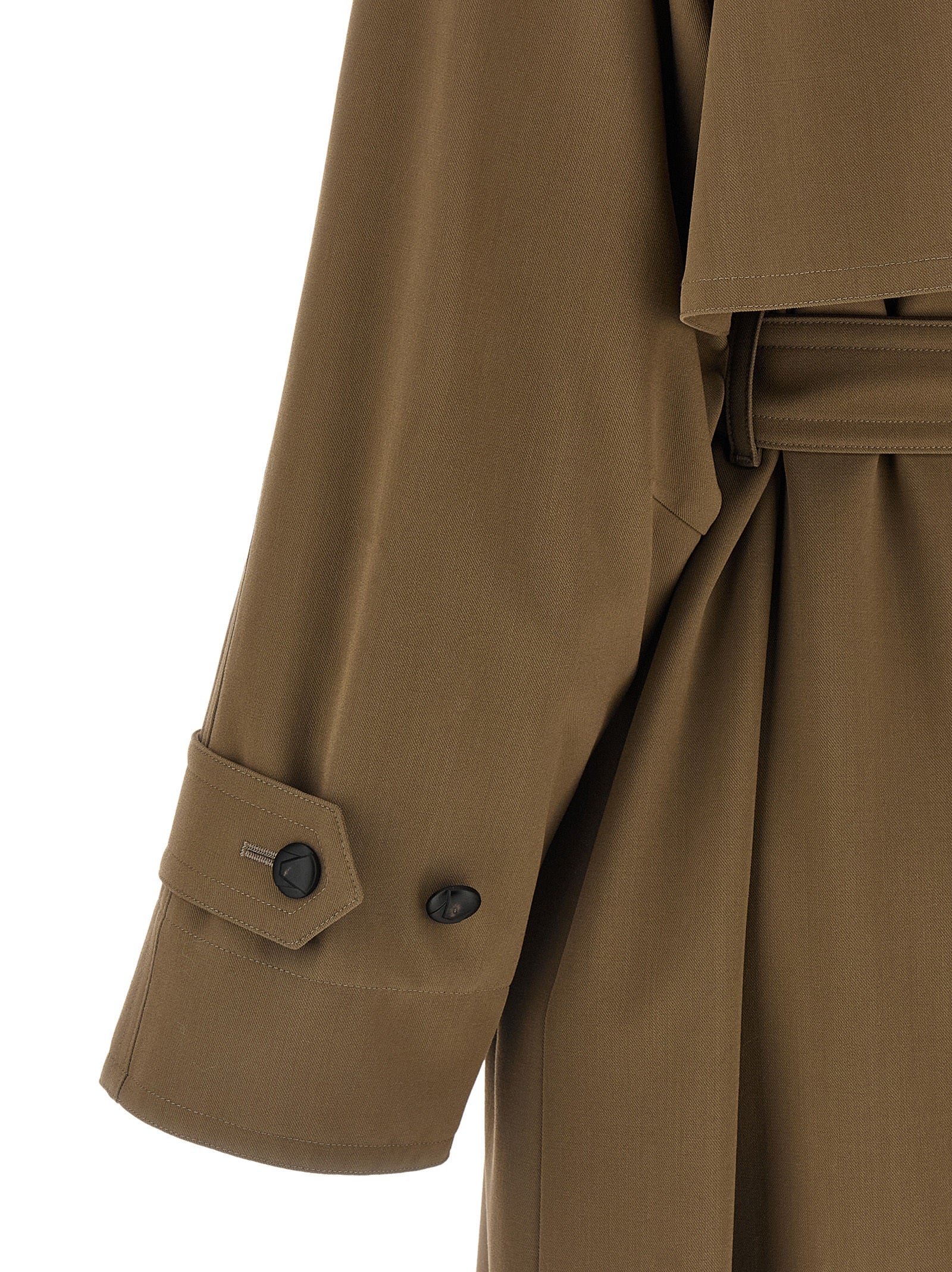 Max Mara Brown Virgin Wool Trench Coat - Timeless Luxury