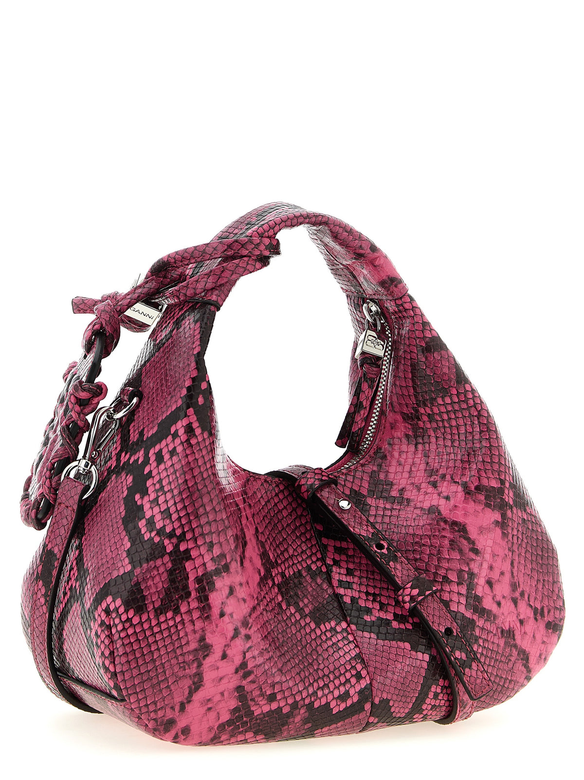 Ganni Fuchsia Mini Hobo Handbag - Exquisite Luxury Accessory