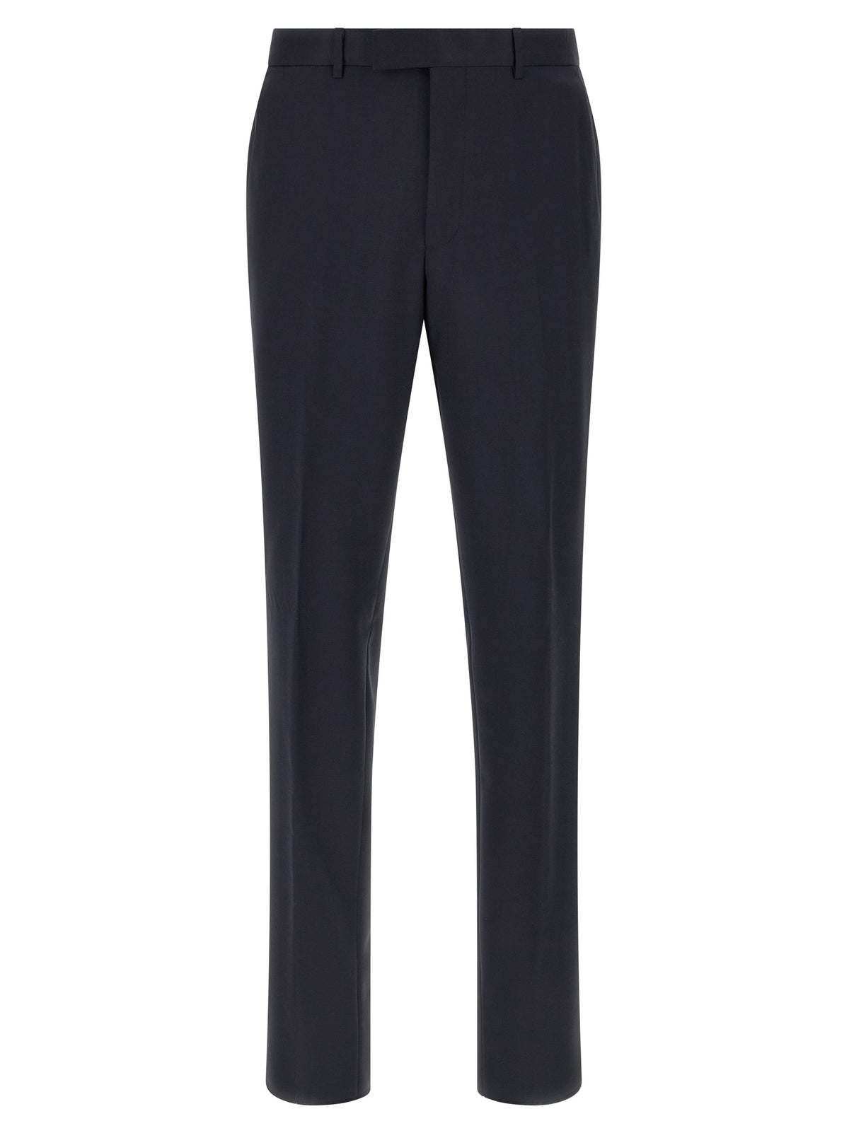 Elevate your style with ZEGNA's Blue Wool Two-Piece Suit, a masterful blend of wool and mohair, embodying sophistication and timeless elegance for the discerning individual.