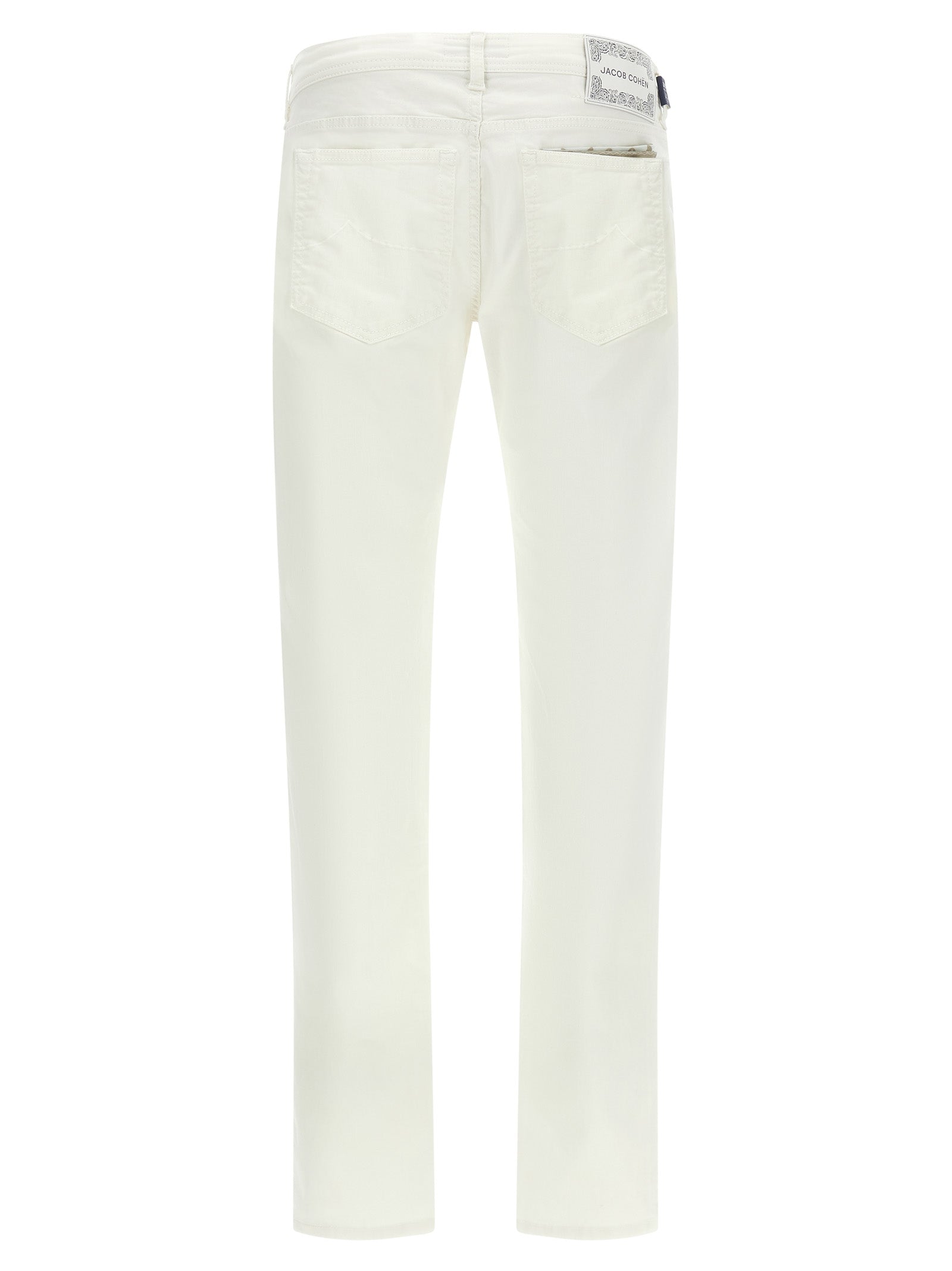 Jacob Cohen White Cotton Straight-Leg Jeans