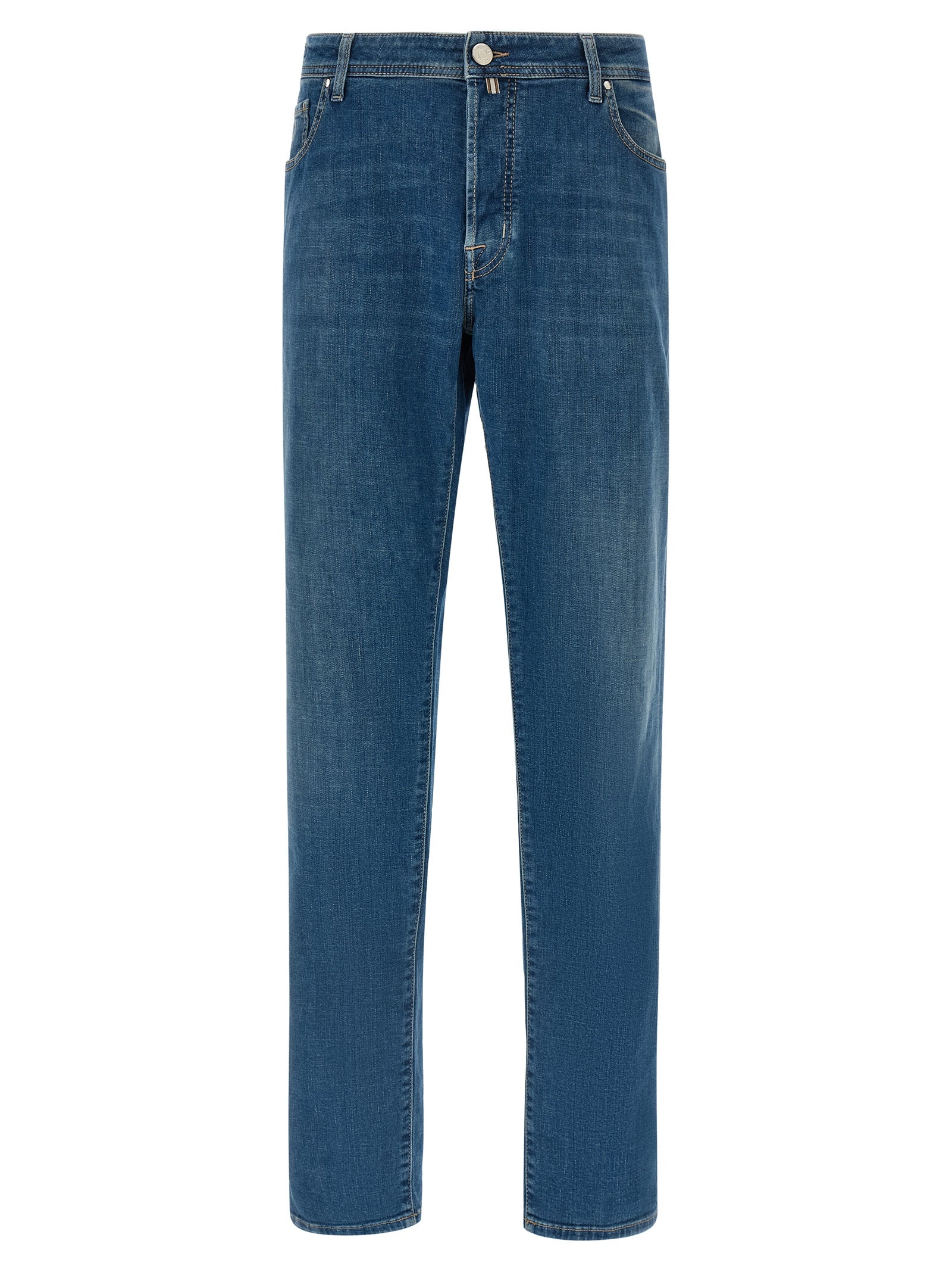 Jacob Cohen Blue Cotton Straight-Leg Jeans