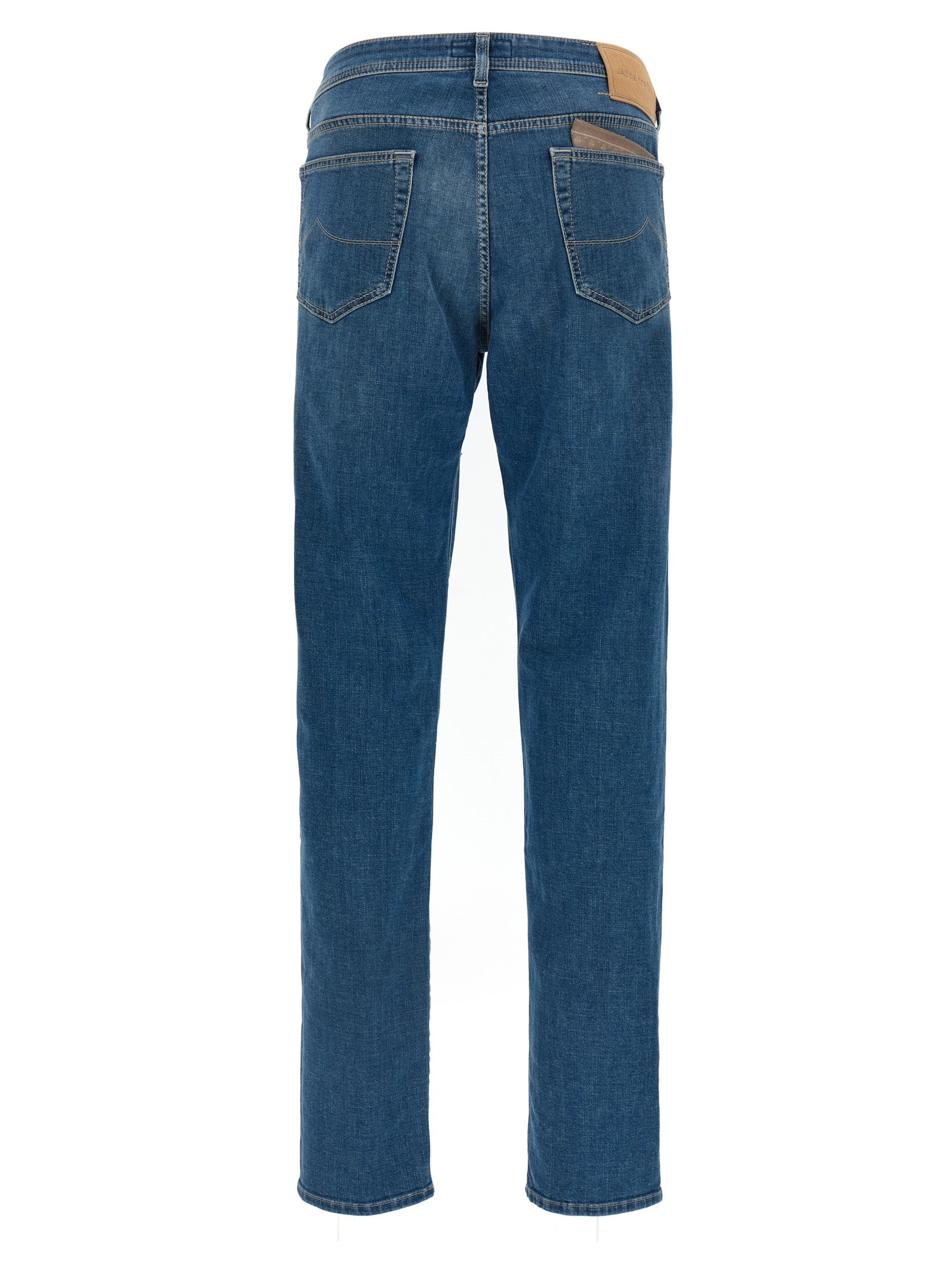 Jacob Cohen Blue Cotton Straight-Leg Jeans