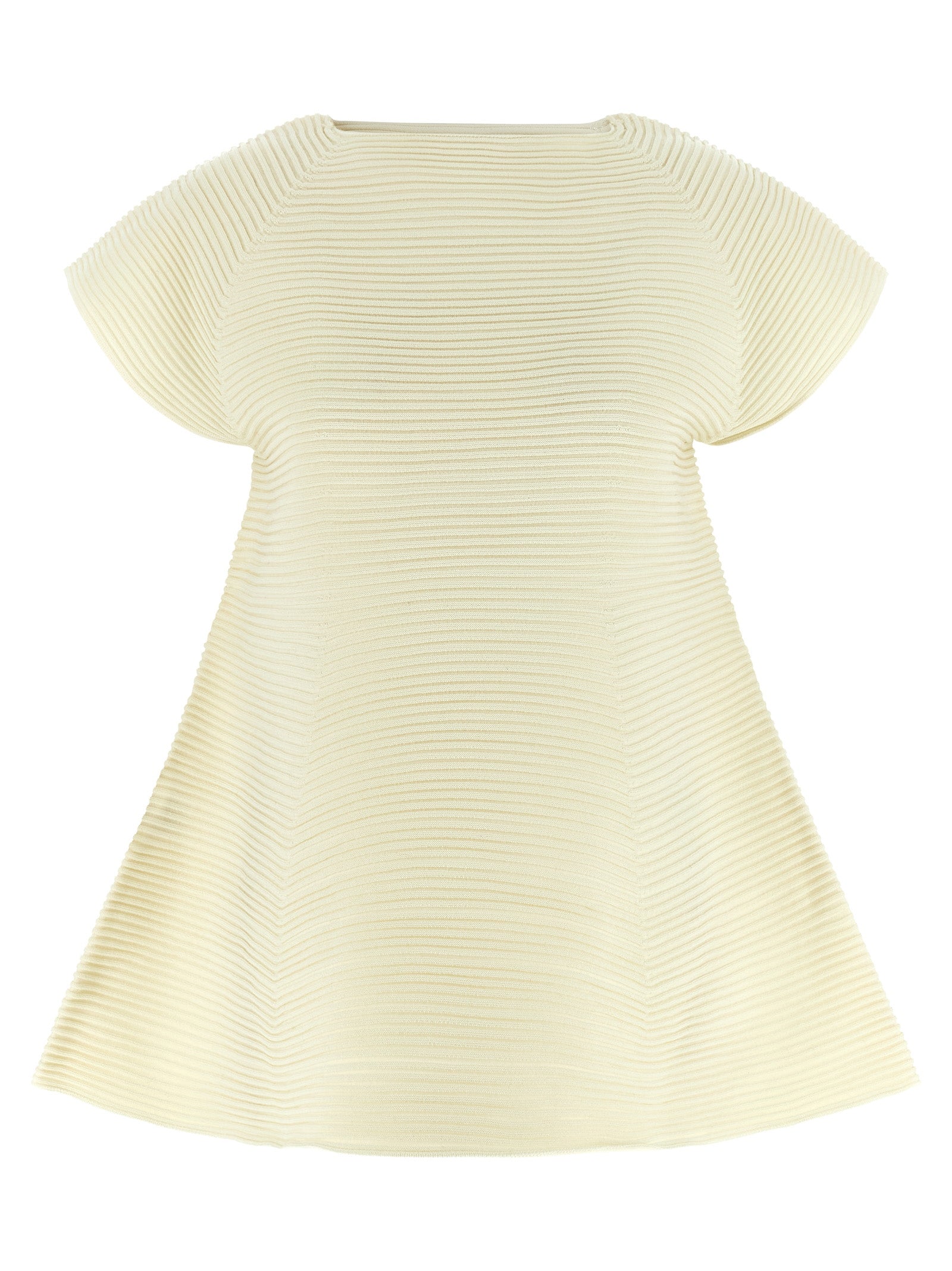 Discover the Issey Miyake Bicolor Polyester Short Dress, a masterpiece of haute couture that embodies elegance and sophistication, perfect for the modern trendsetter.