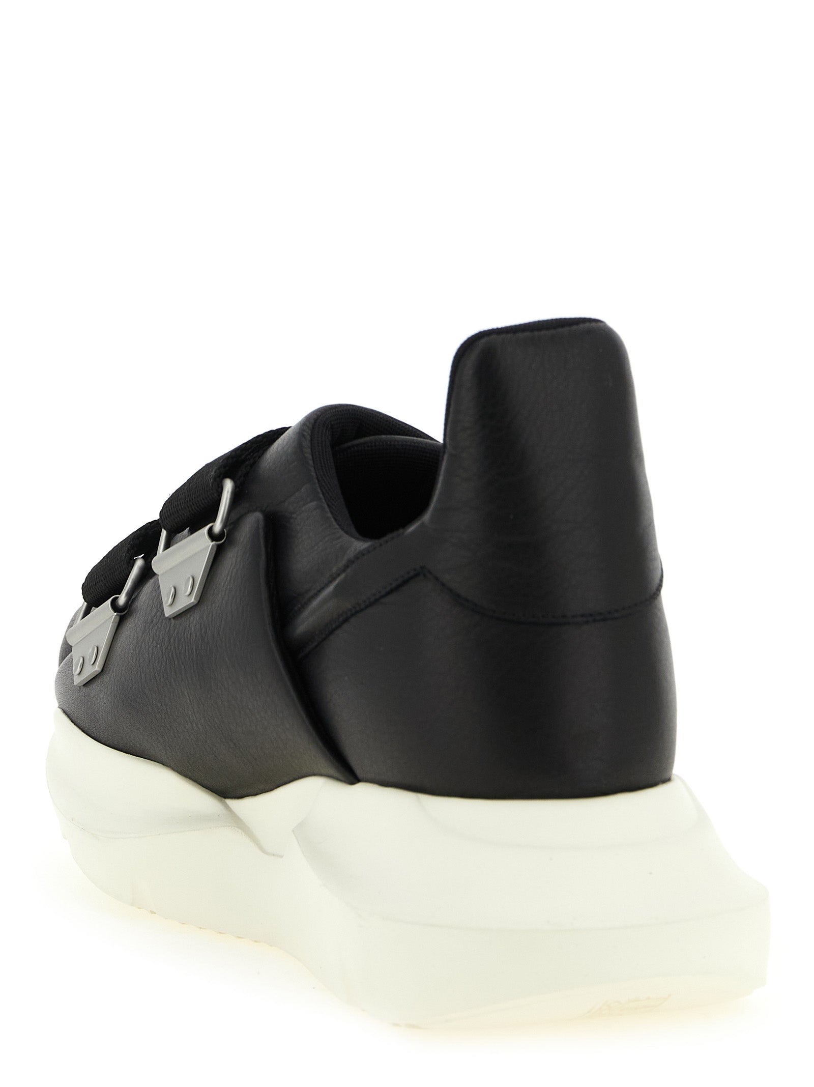 Rick Owens Black Calfskin Sneakers - Artisanal Luxury Footwear