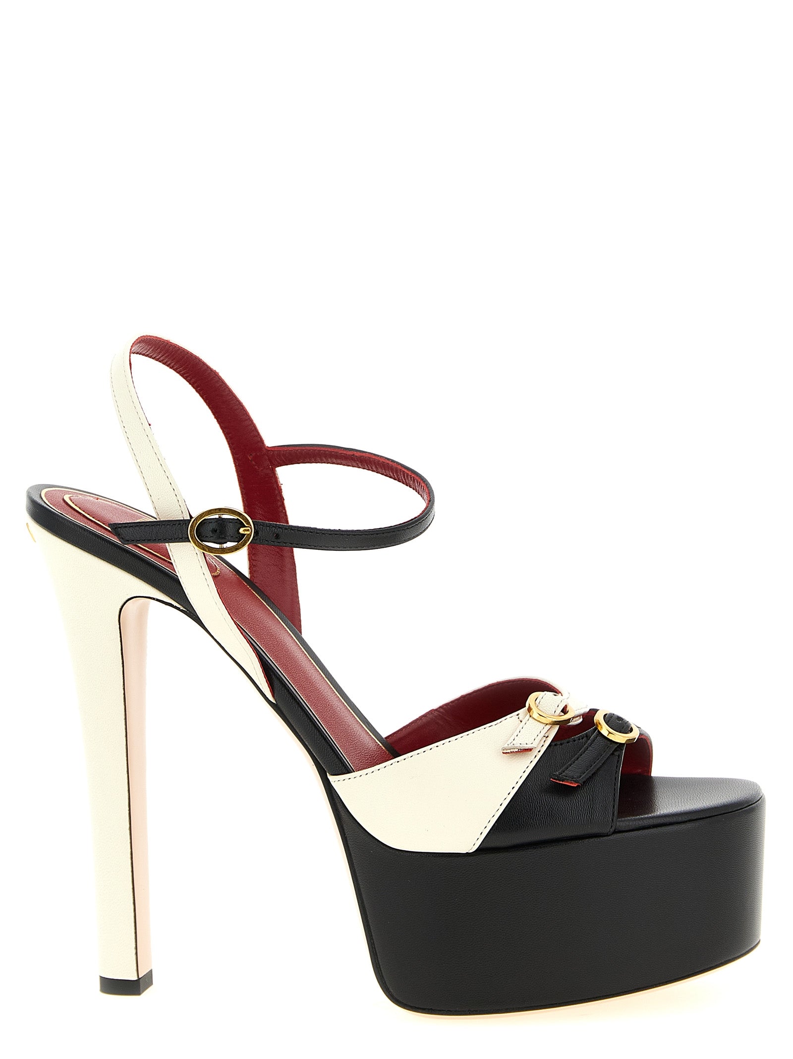 Step into elegance with Valentino Garavani Bicolor Calfskin Stiletto Heel Sandals, crafted from luxurious calfskin leather, embodying sophistication and timeless allure.