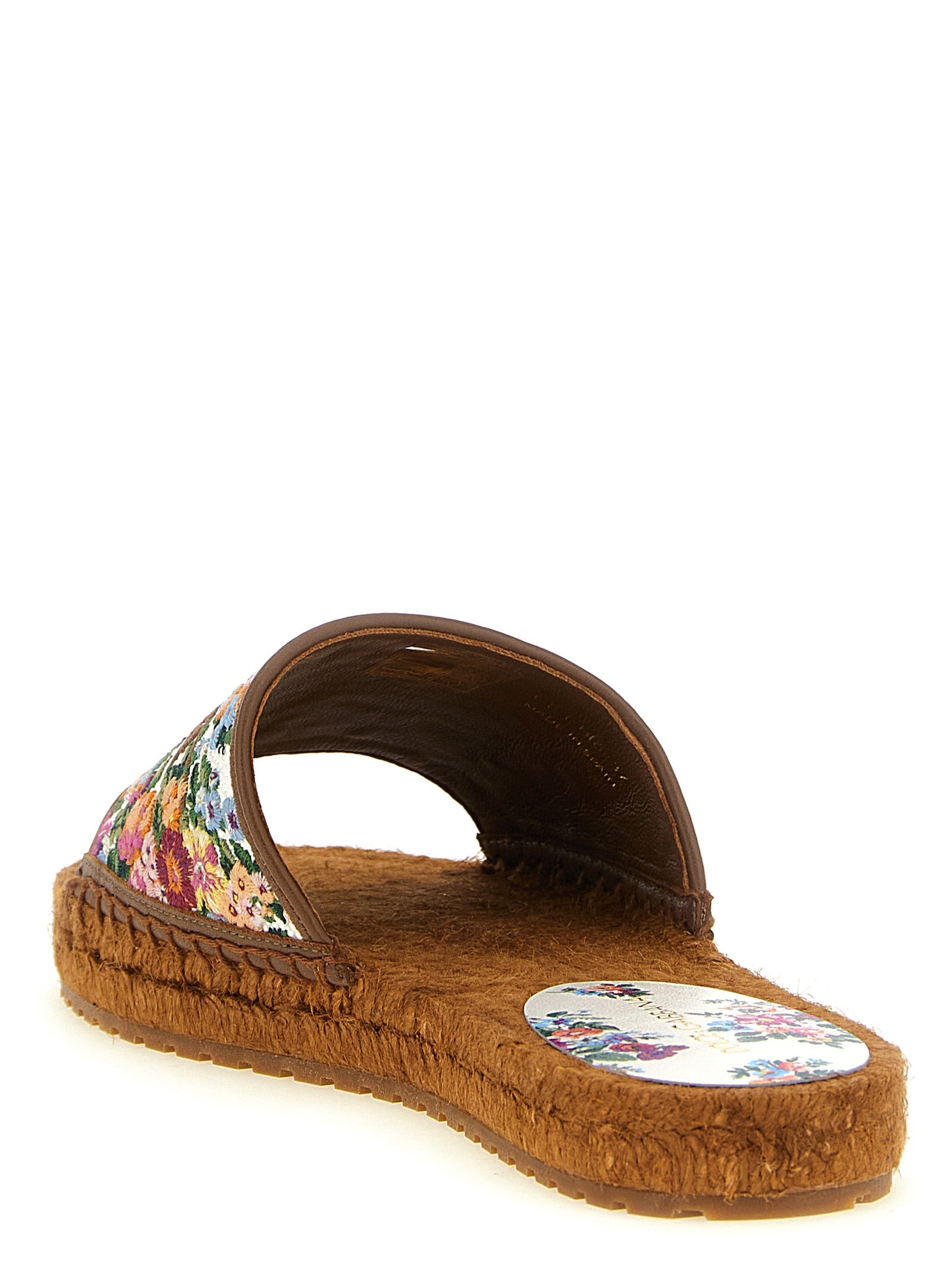 Dolce & Gabbana Multicolor Lamb Leather Slides