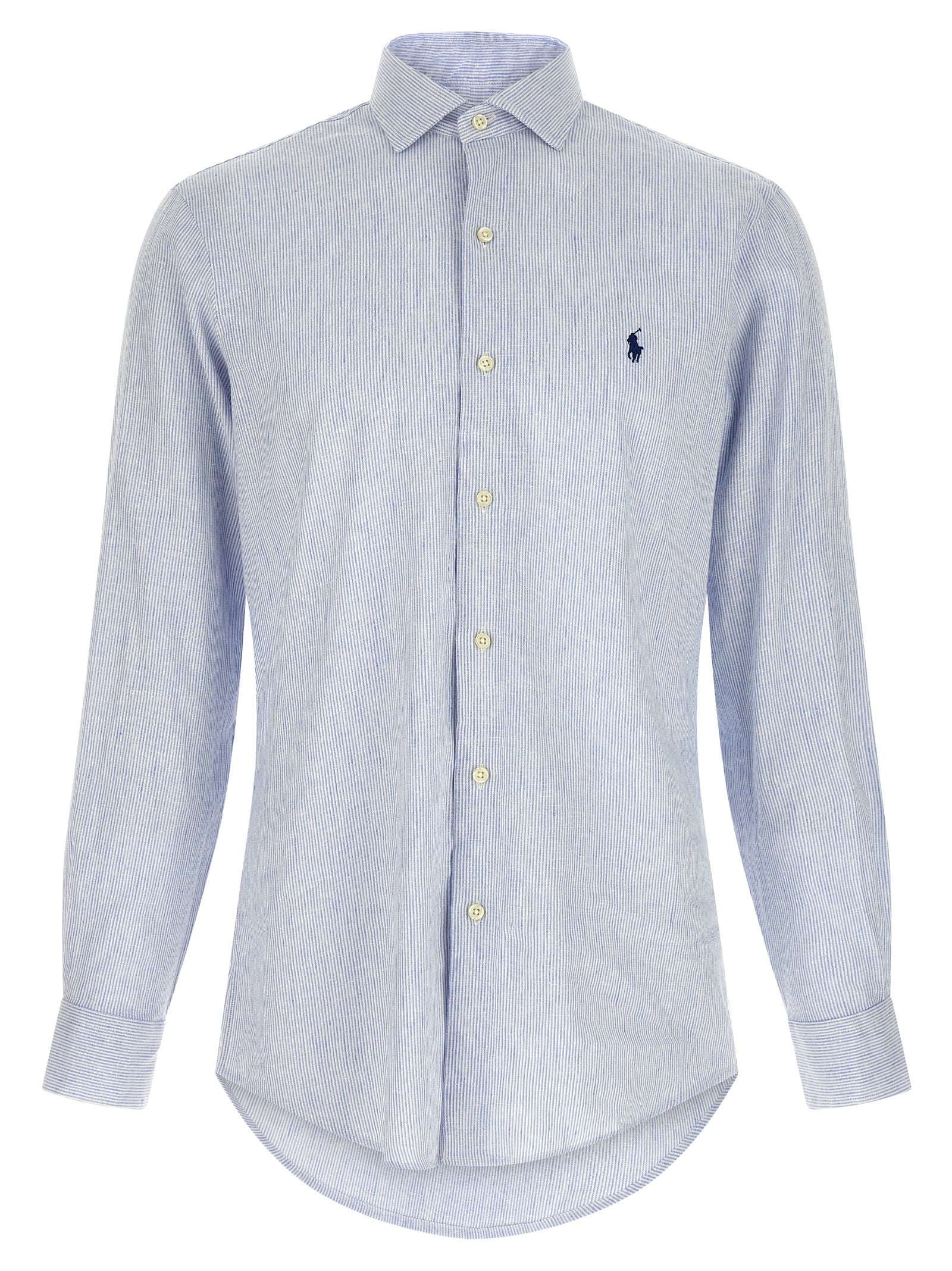 Polo Ralph Lauren Blue Linen Blouse - Effortless Luxury Elegance