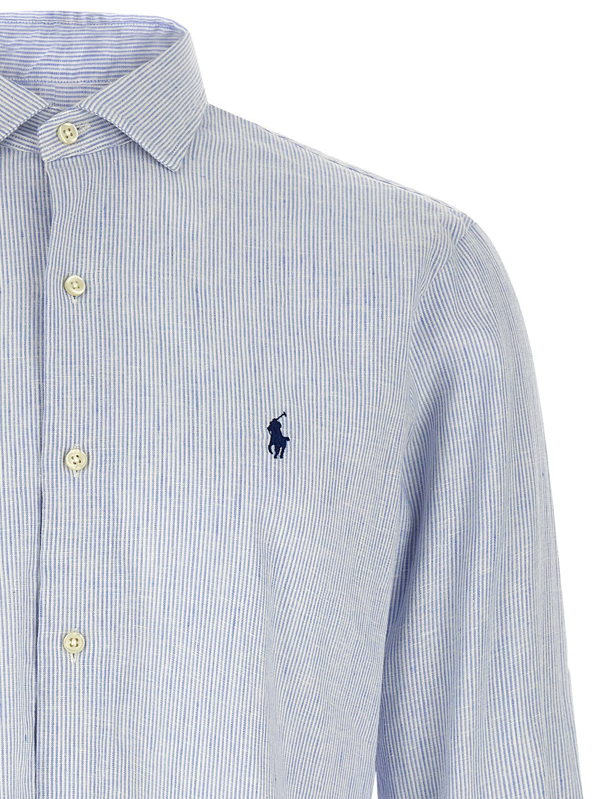 Polo Ralph Lauren Blue Linen Blouse - Effortless Luxury Elegance