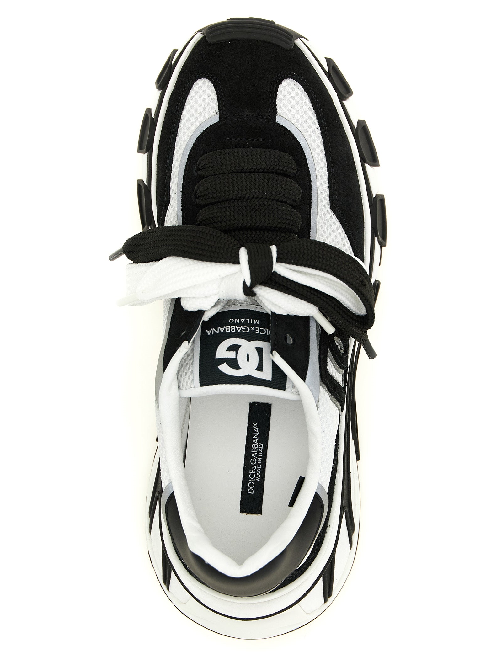 Step into the realm of luxury with Dolce & Gabbana Bicolor Polyester Athletic Sneakers, where exquisite craftsmanship meets bold design, perfect for the discerning individual.
