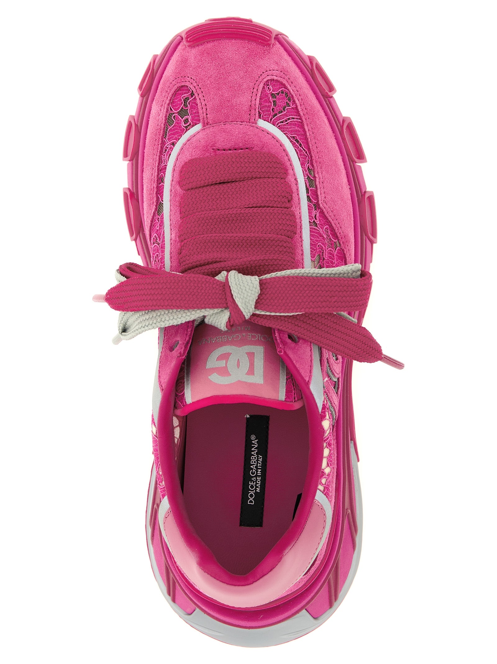 Dolce & Gabbana Fuchsia Polyamide Athletic Sneakers