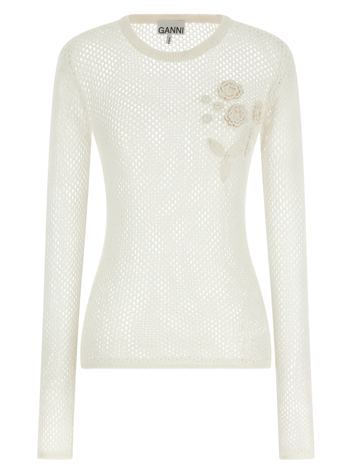 Ganni Organic Cotton Cardigan - Timeless Elegance in White