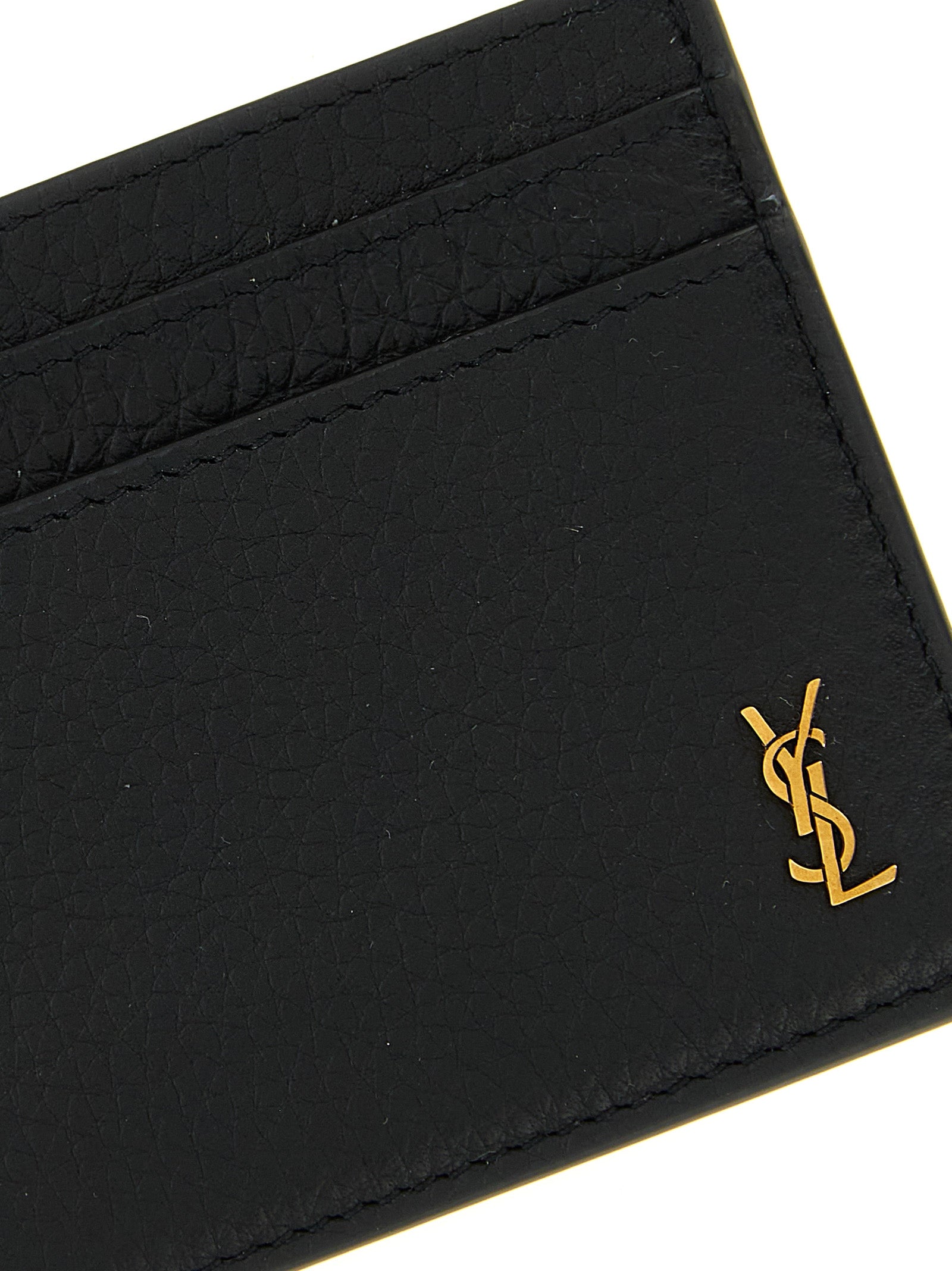 Saint Laurent Black Calfskin Cardholder