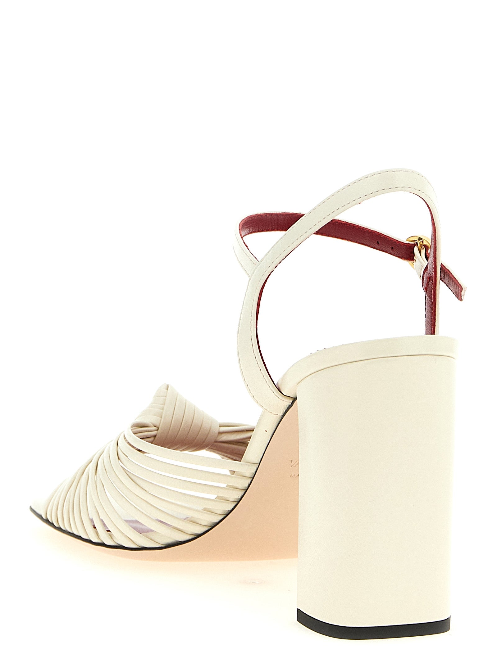 Valentino Garavani White Goatskin Stiletto Heel Sandals