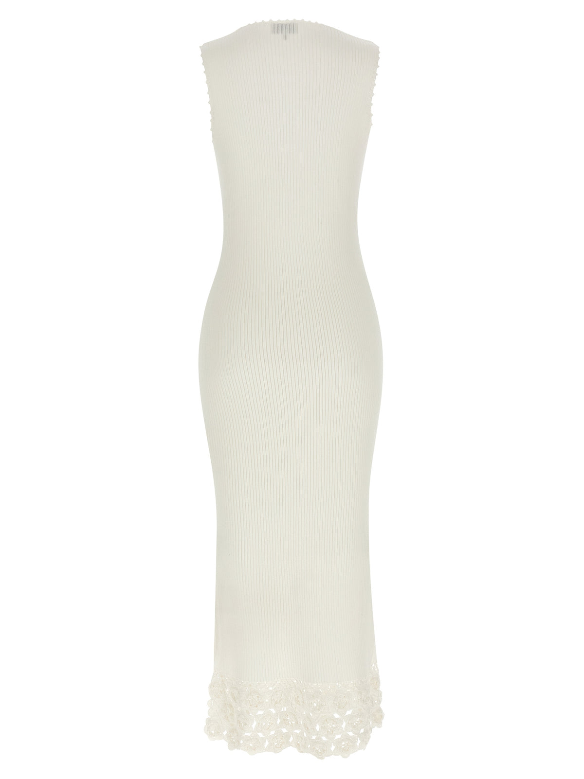 Ganni White Organic Cotton Long Dress - Timeless Luxury Elegance
