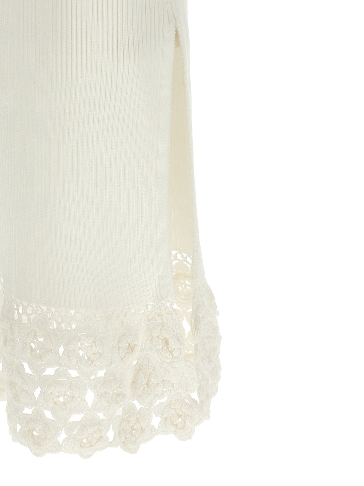 Ganni White Organic Cotton Long Dress - Timeless Luxury Fashion