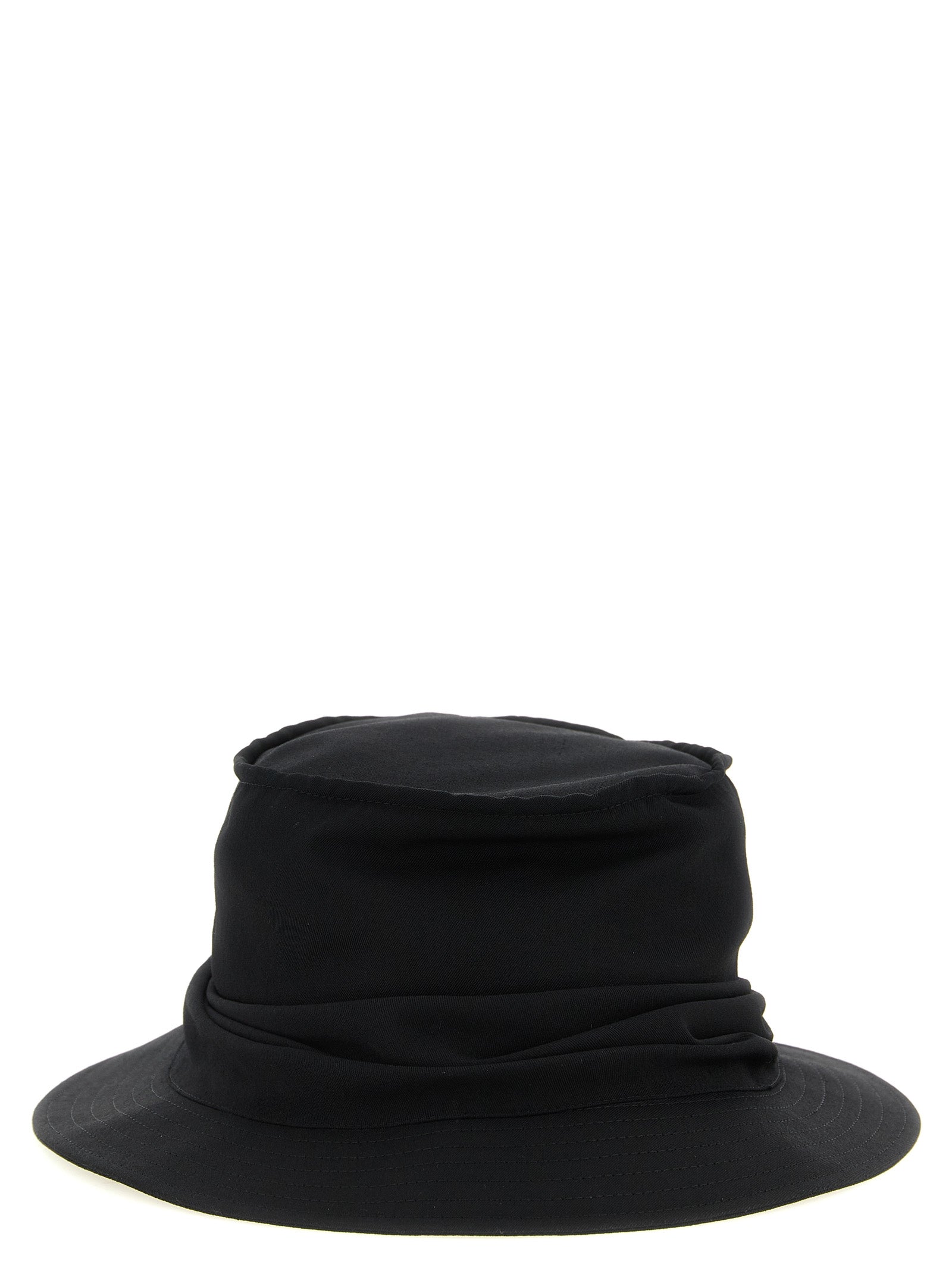 Yohji Yamamoto Black Wool Bucket Hat