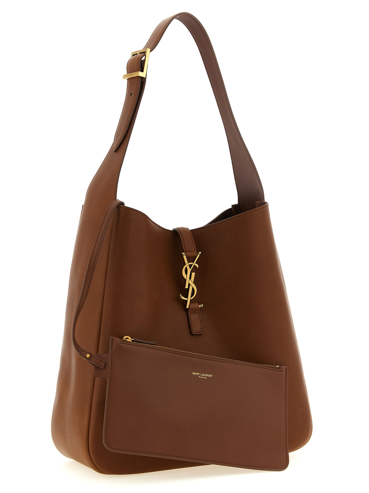 Saint Laurent Brown Calfskin Shoulder Bag - Timeless Luxury Elegance