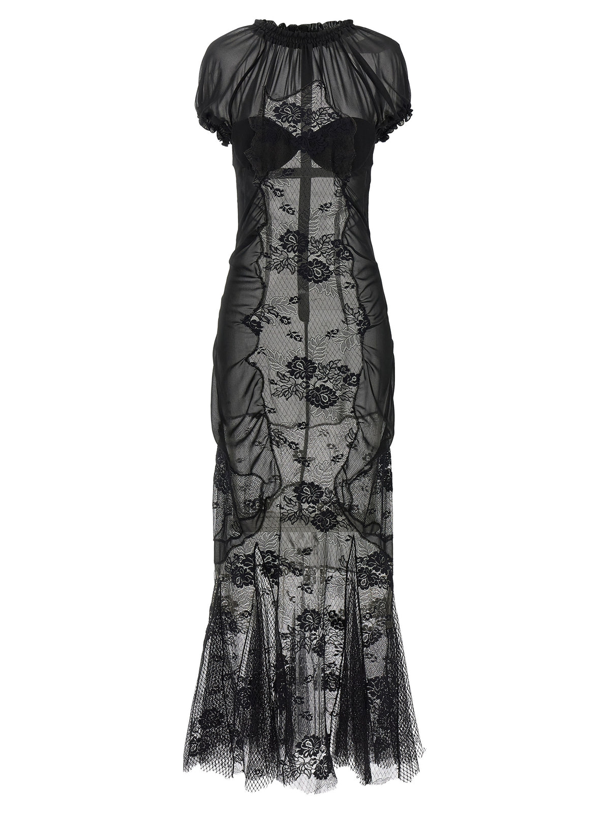 The Attico Black Cotton Midi Dress - Exquisite Elegance in Luxury Fashion