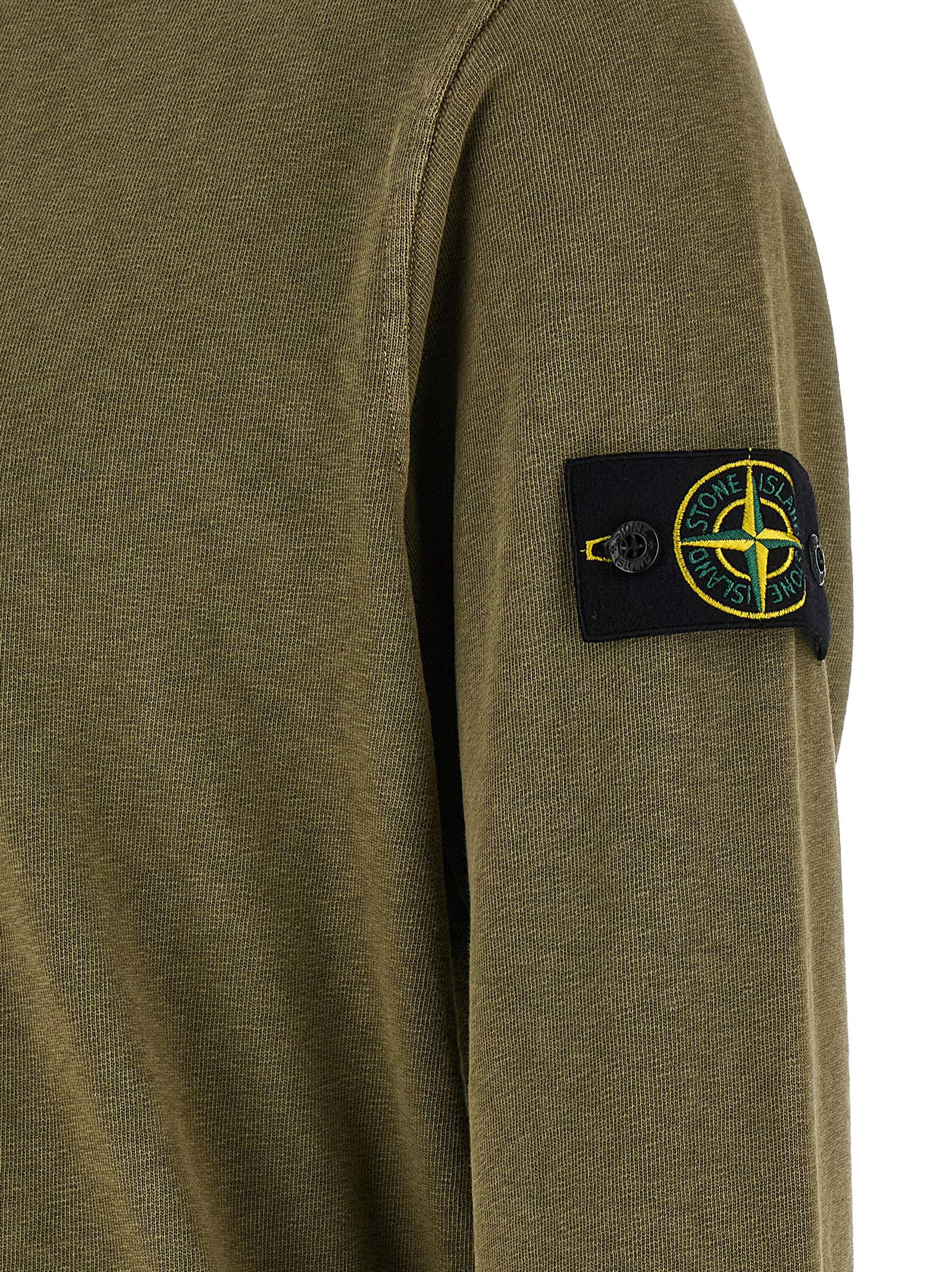 Elevate your wardrobe with the Stone Island Bicolor Cotton Sweatshirt, a luxurious blend of style and comfort, featuring a unique délavé effect and iconic logo badge.