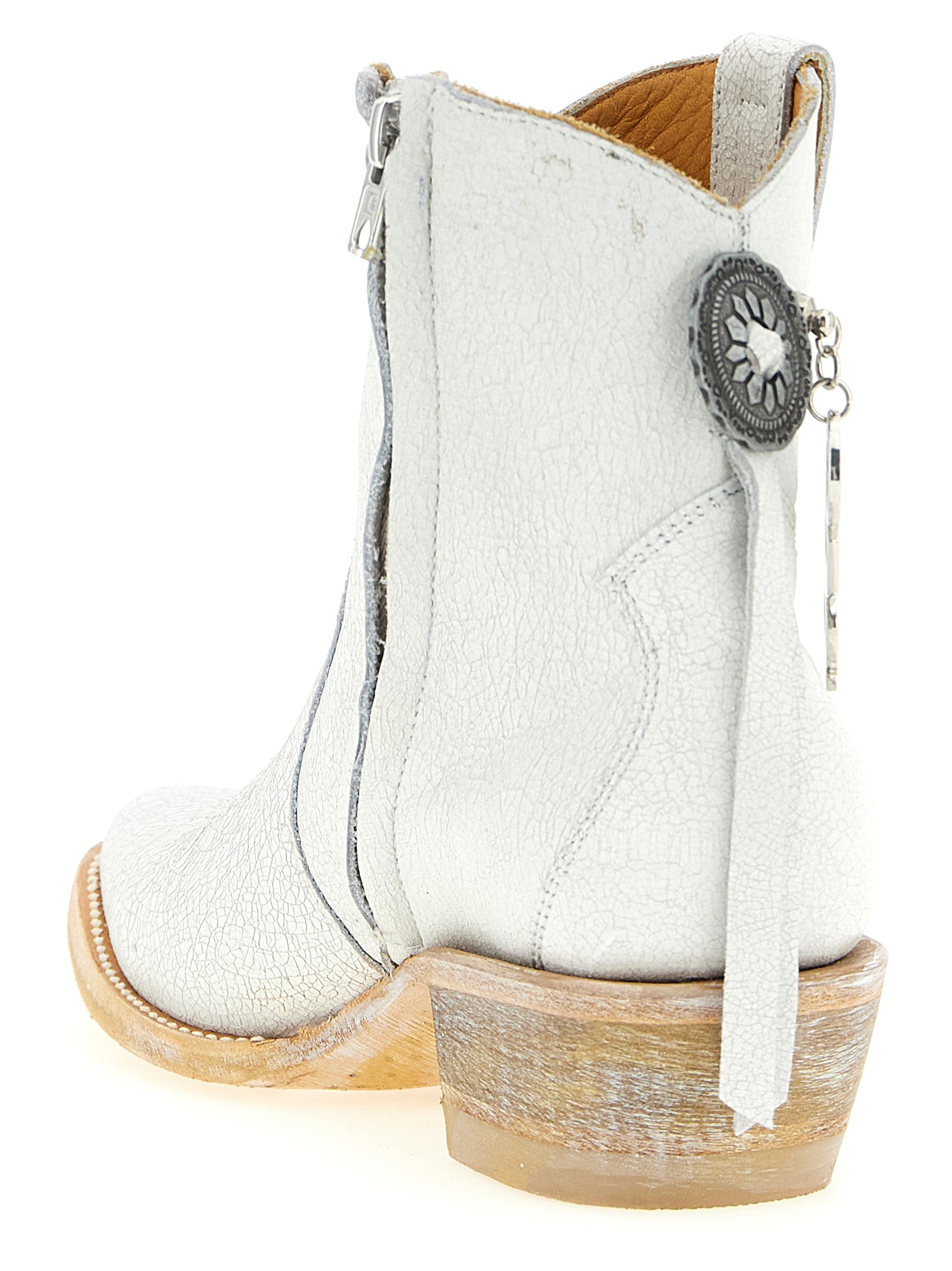Comme Des Garçons White Cowhide Chelsea Boots